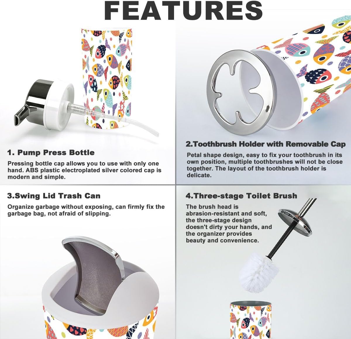 Bath 6-Piece Set - Durable Bathroom Accessories