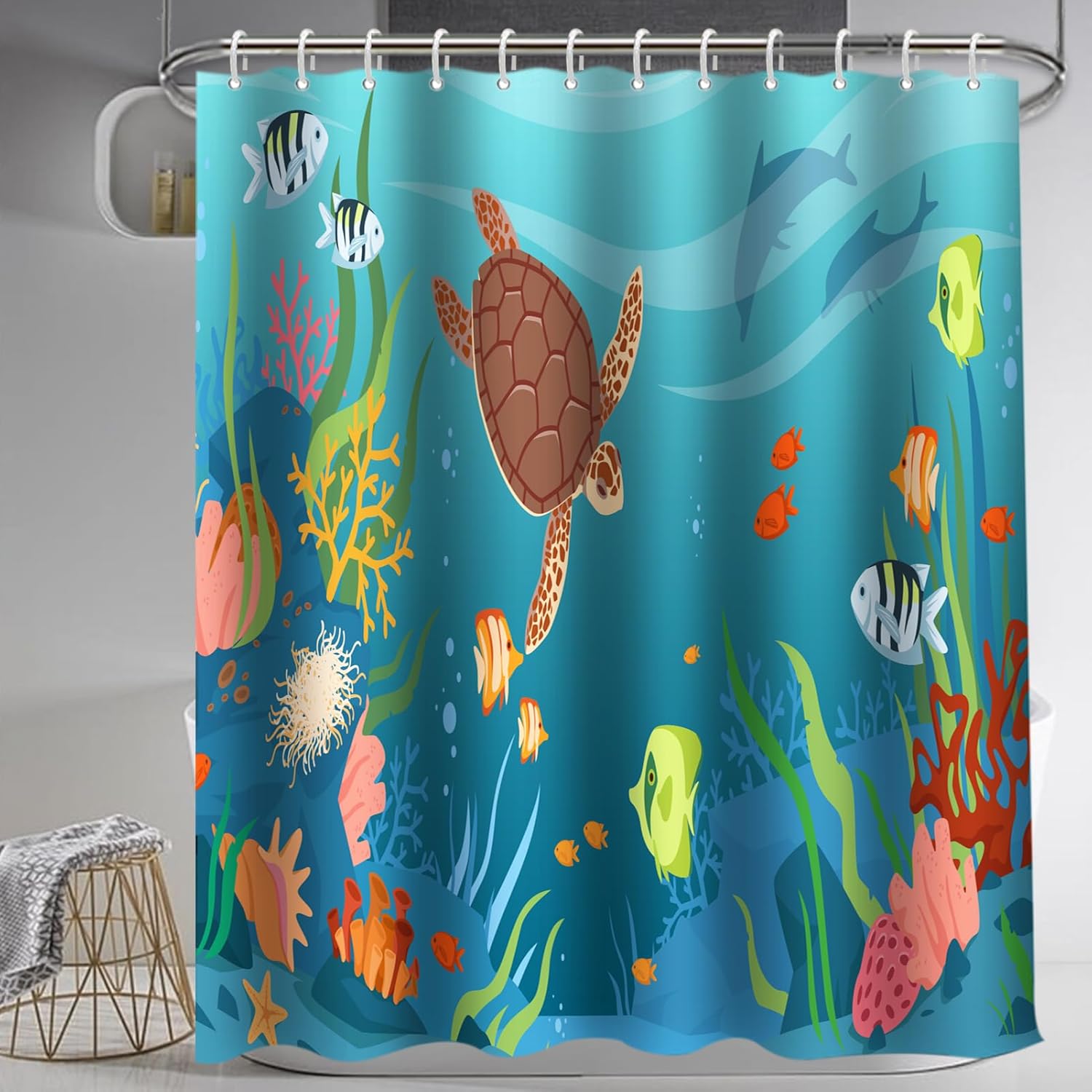 4-Piece Kids Bathroom Set with Nobody Hurts cartoon character
