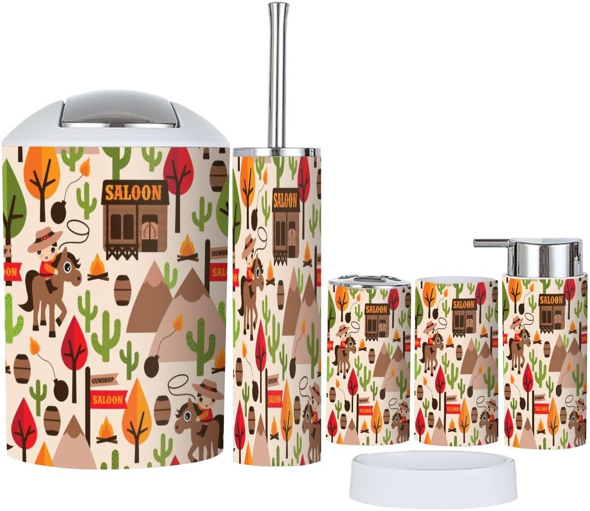 Essential Bathroom Accessories Set for 6 Piece - Durable Stylish