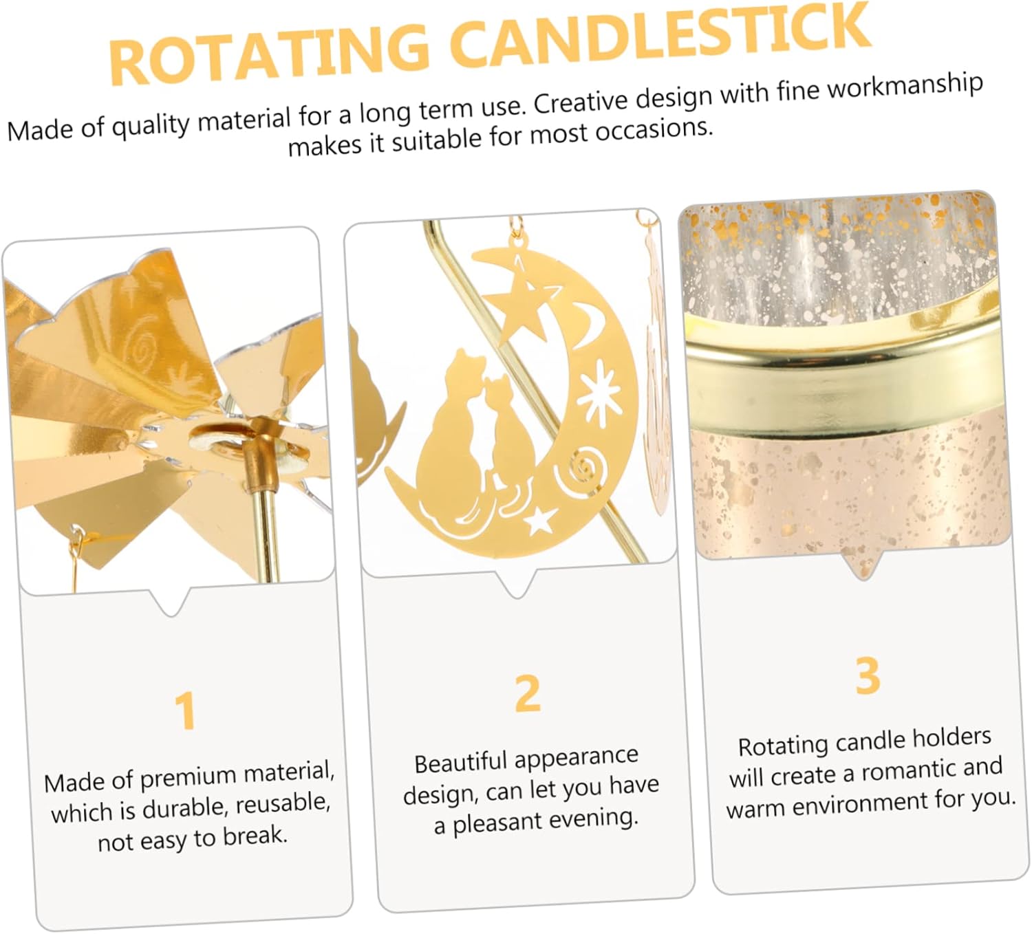 Elegant rotating candle holder for parties