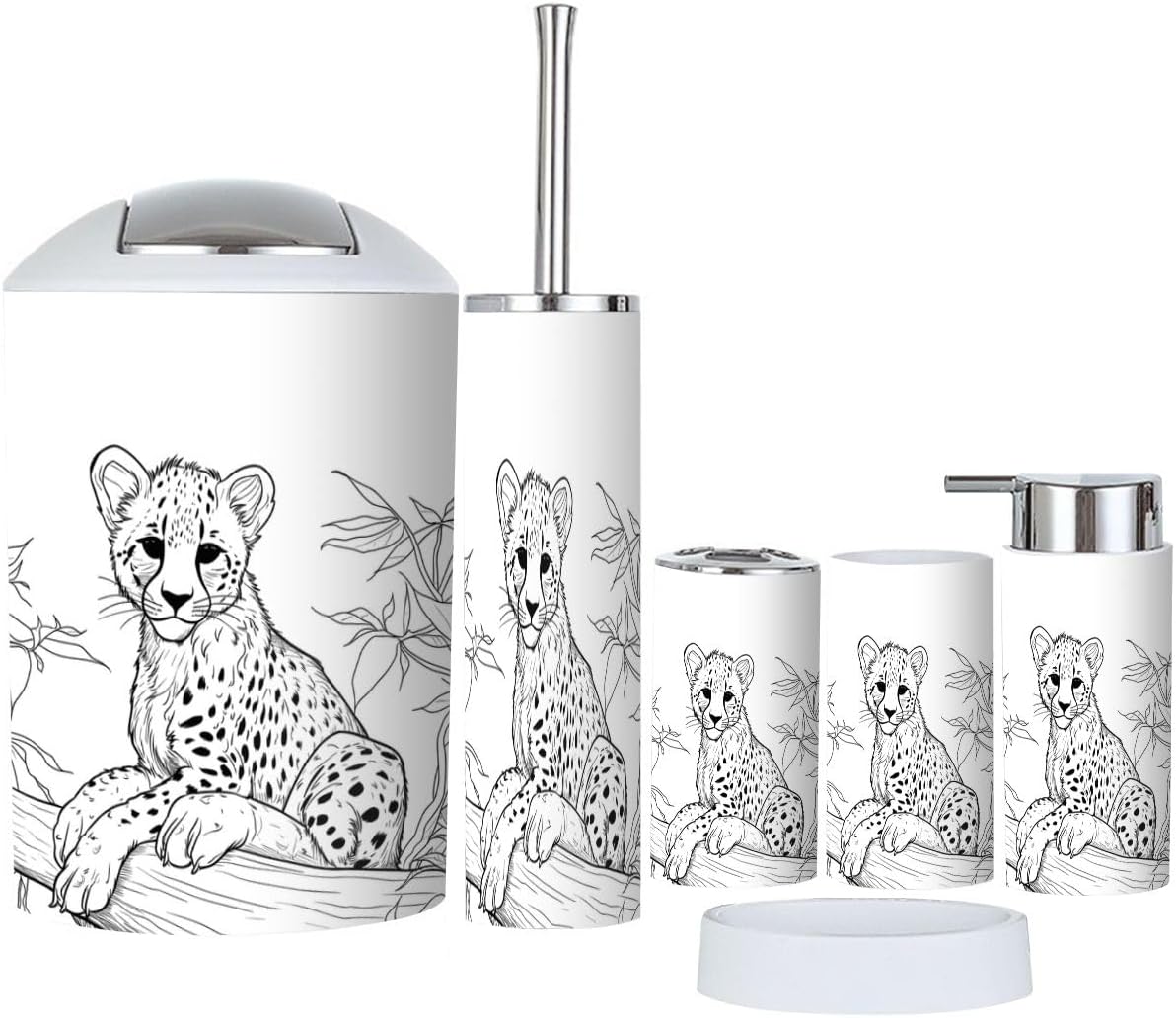 Bathroom Accessories Set Durable Storage for Soaps Toothbrush More