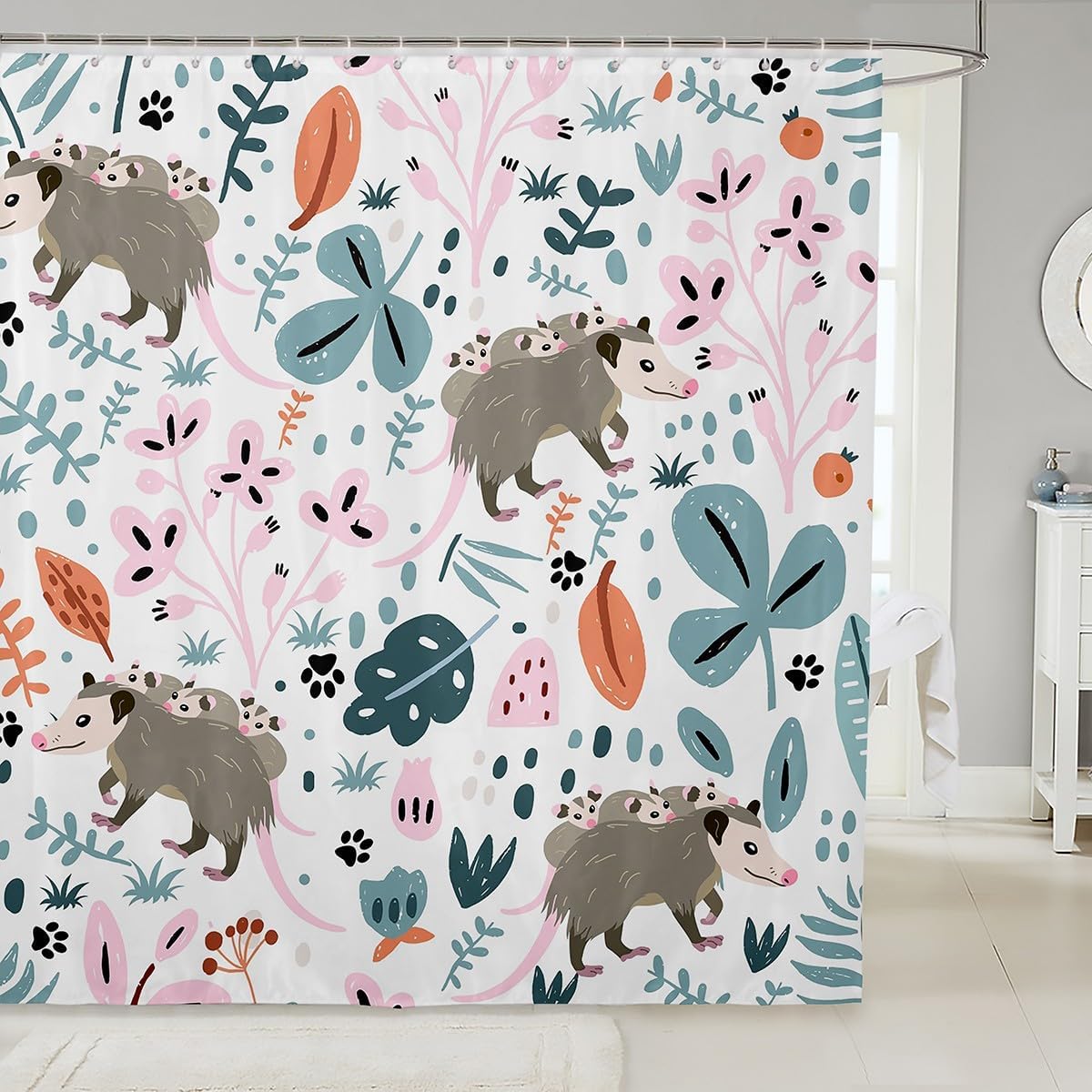 Feelyou Opossum 7278 Bath Shower Curtain