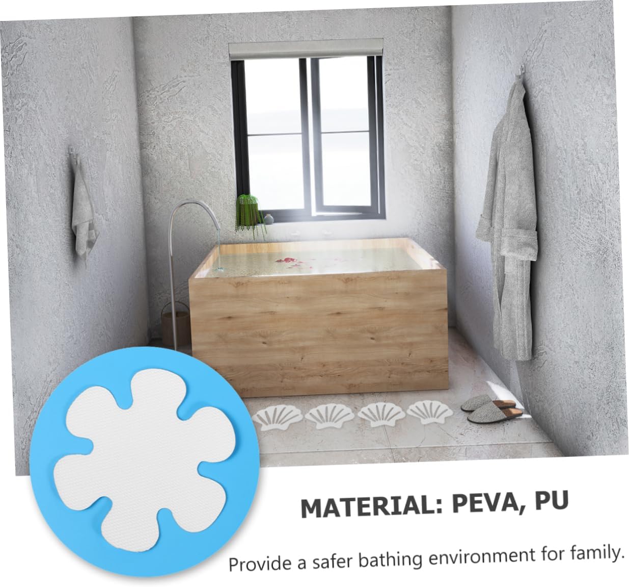 Bathroom Sticker Set Durable Aesthetic Anti-Slip for Stairs More