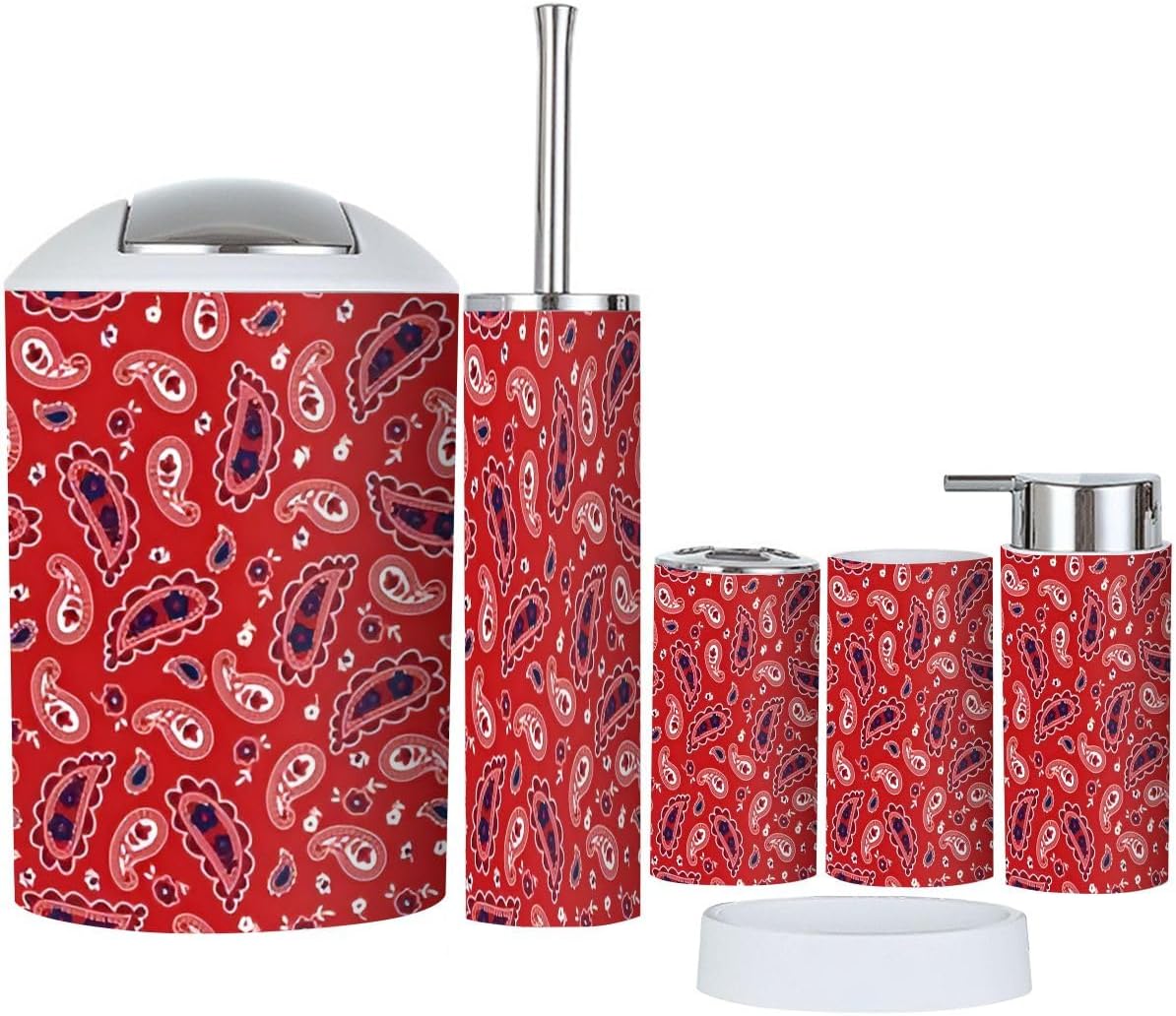 Bathroom Accessories Set 6 Pcs Durable Stylish Bathroom Organizers