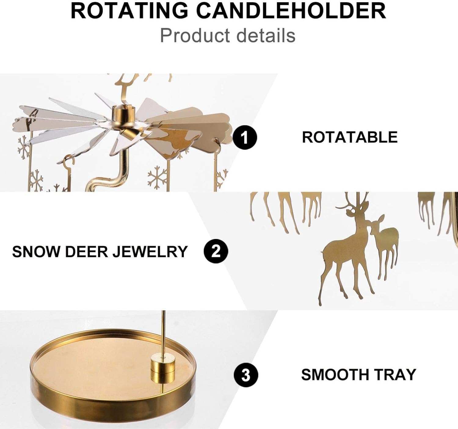 Beaupretty Metal Tealight Candle Spinner