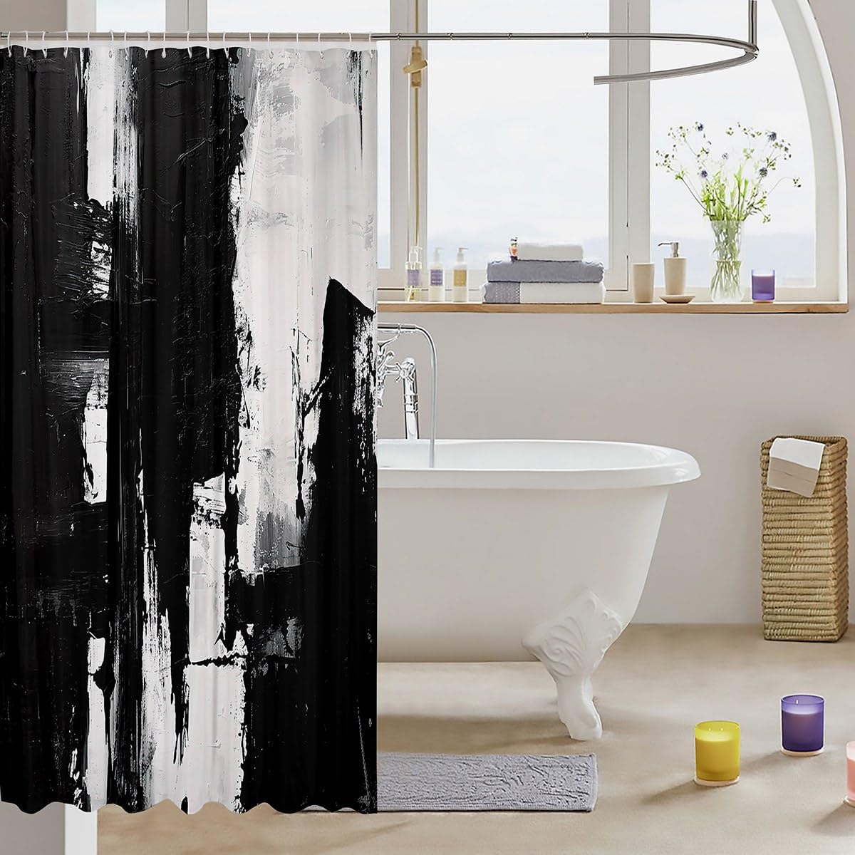 Bath Time Fun for Kids 72 Geometric Abstract Shower Curtain