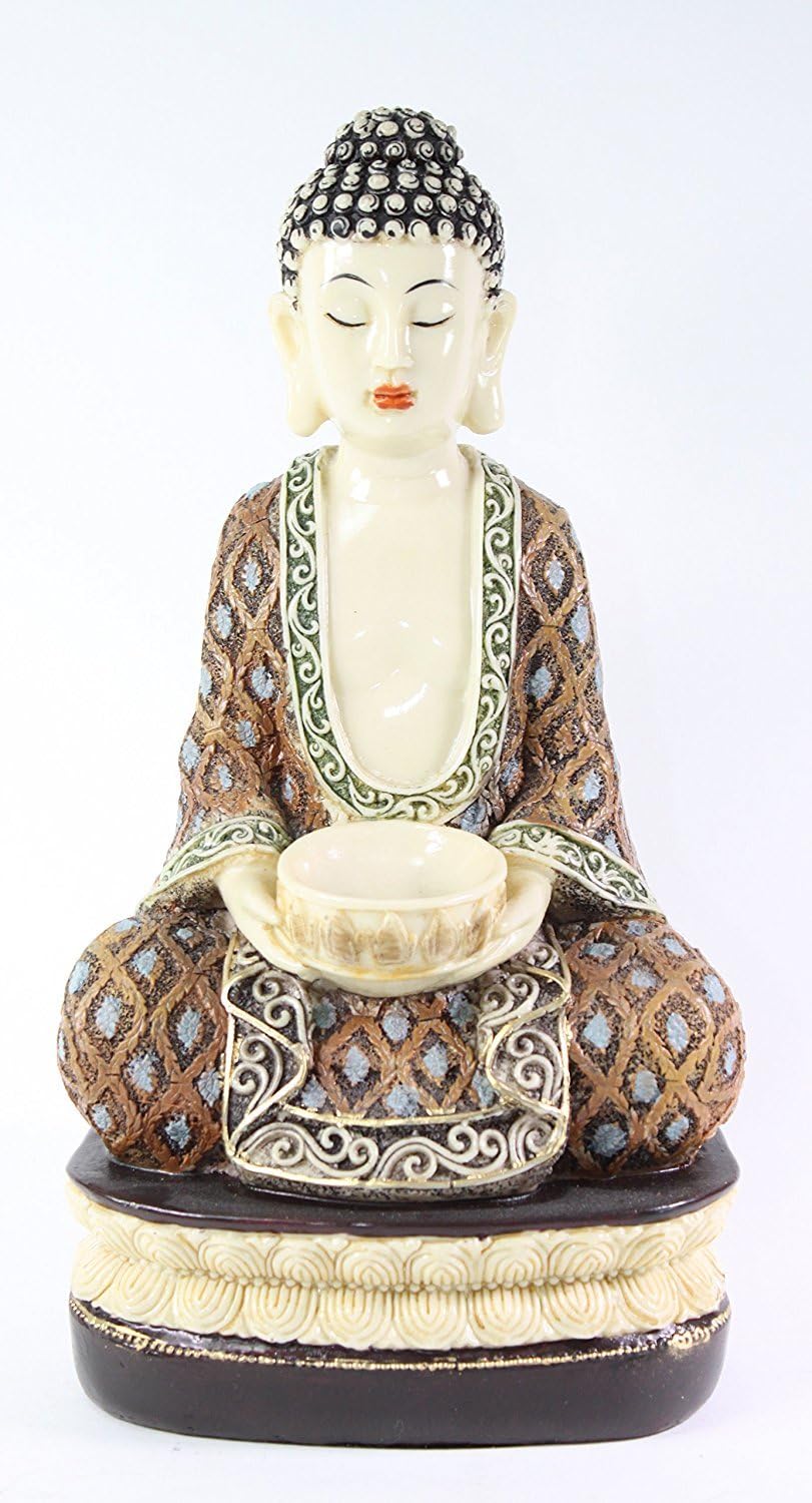Feng Shui Buddha Candle Holder 10 Tealight Holder with Weathered Finish
