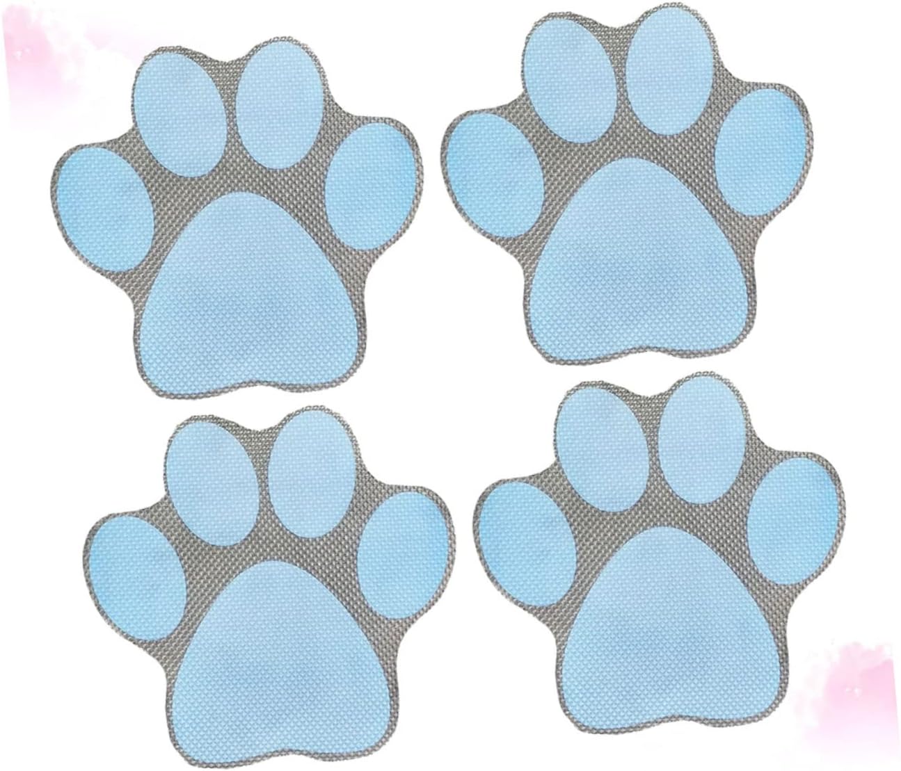 Happyyami 4-Piece Cartoon Dog Footprint Sticker Set for Bathtub Bath Safety
