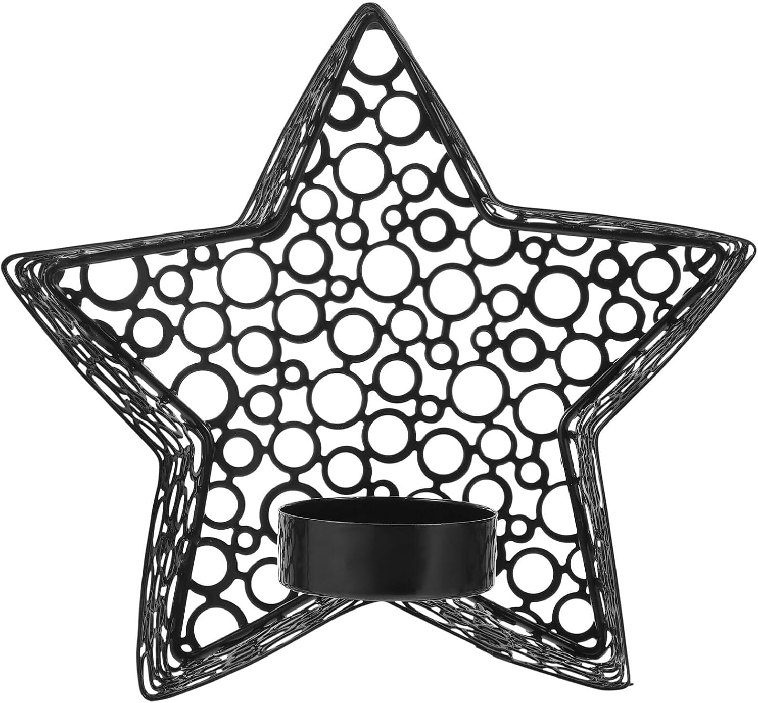 Three Star-Cut Candle Holders with Modern Aesthetics