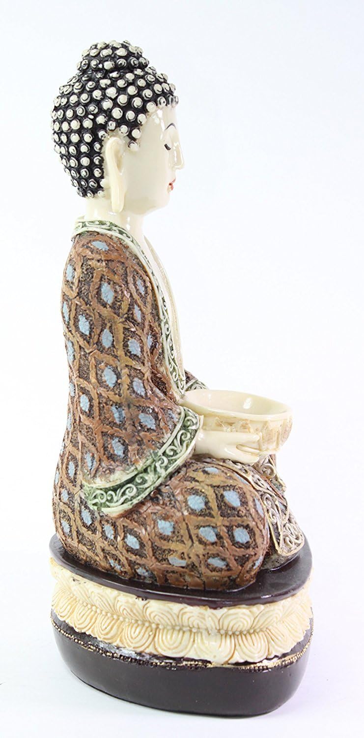 Feng Shui Buddha Candle Holder 10 Tealight Holder with Weathered Finish