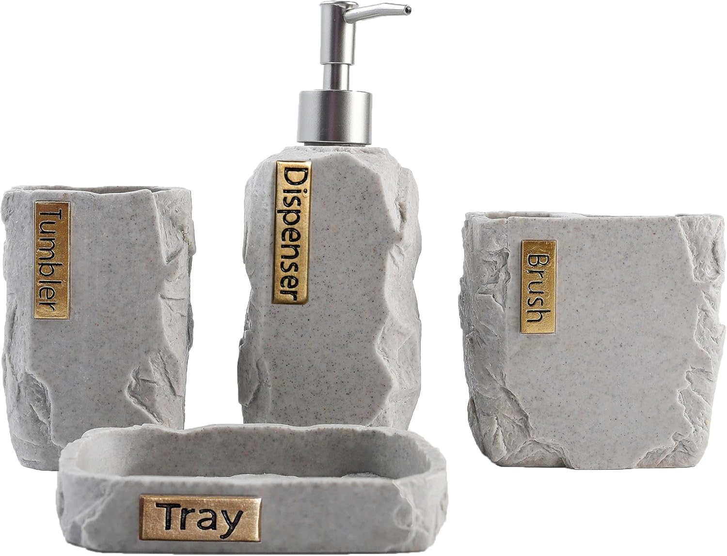 Hymmah Marble Bathroom Accessories Set