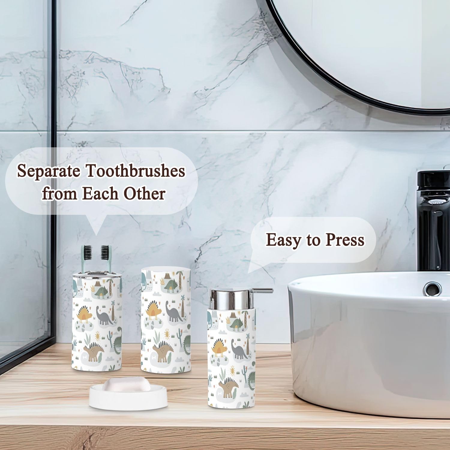 Bathroom Accessories Set 6 Pcs Durable Elegant Design