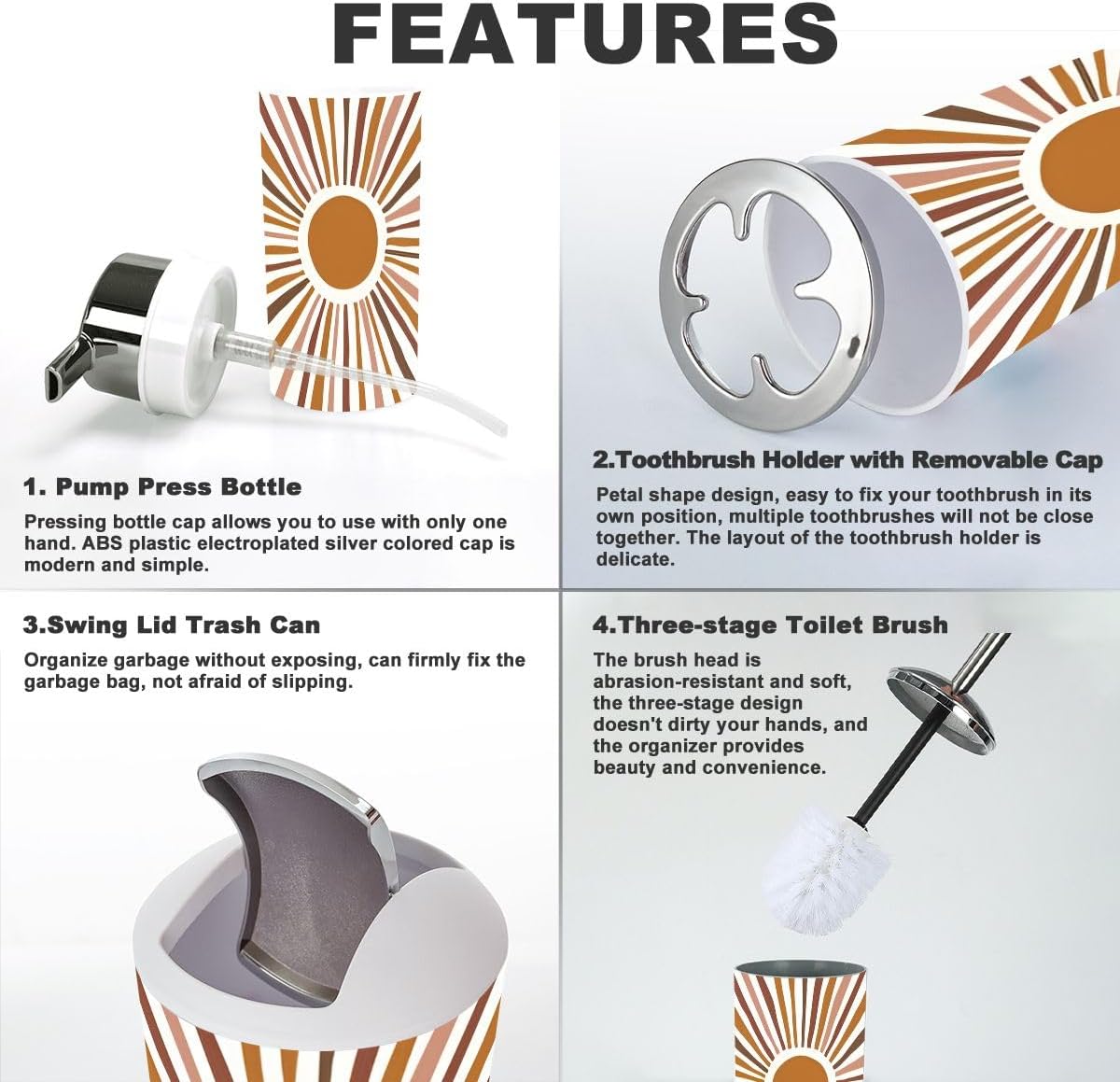 Cute-absentee 6-Piece Bathroom Set