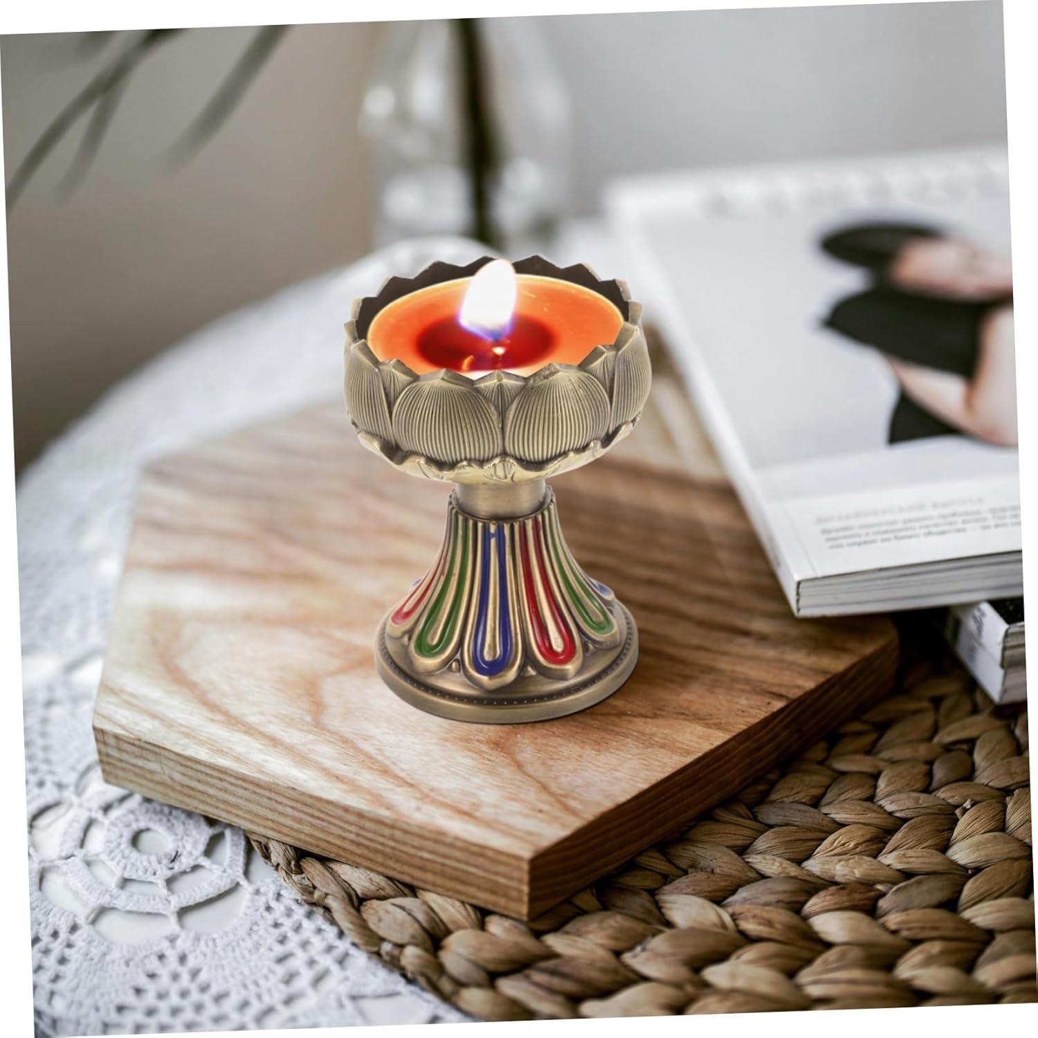 Elegant Buddhist Altar Candle Holder