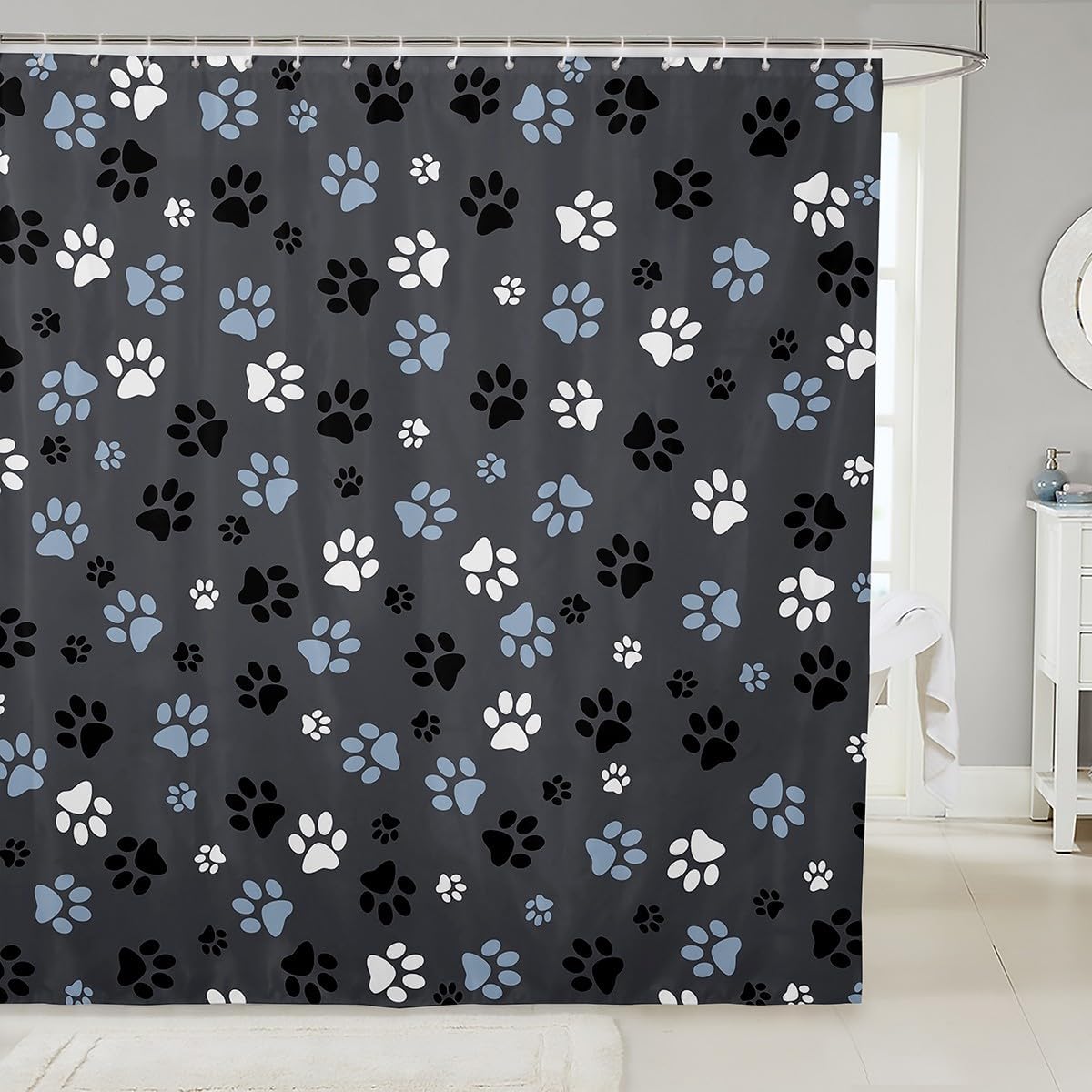 Feelyou Kawaii Dog Dog Bathroom Shower Curtain Set 72x72