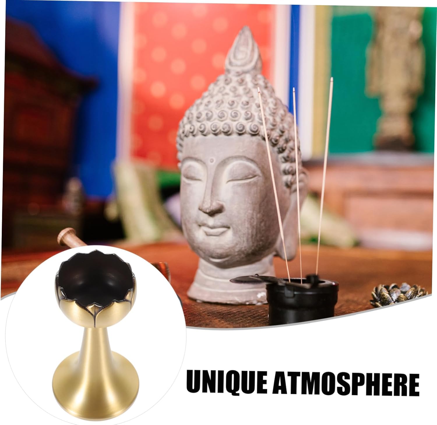 Buddha Offering Lotus Candle Holder Buddhist Altar Accessory