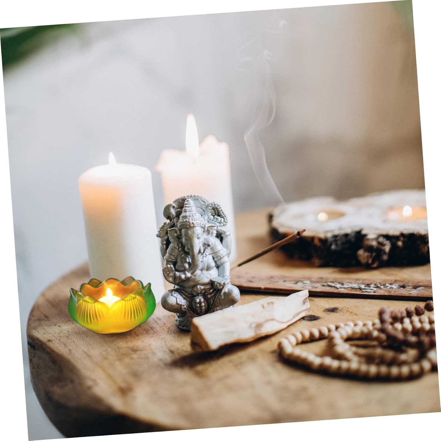 Whimsical Glass Candle Holder