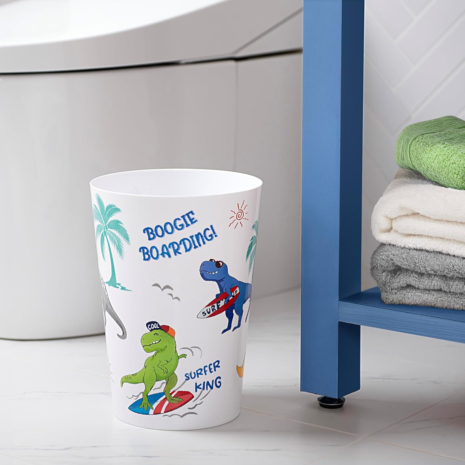 Surfin Dino 4-Piece Bathroom Accessory Set