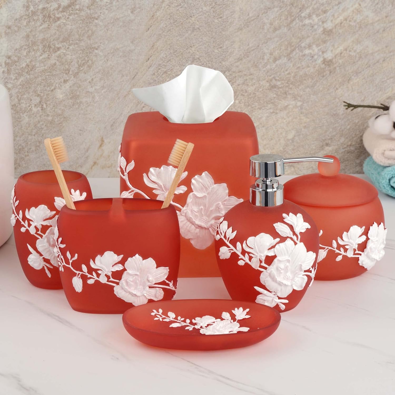 Elegant 6-Piece Bathroom Accessories Set Perfect for Modern Home