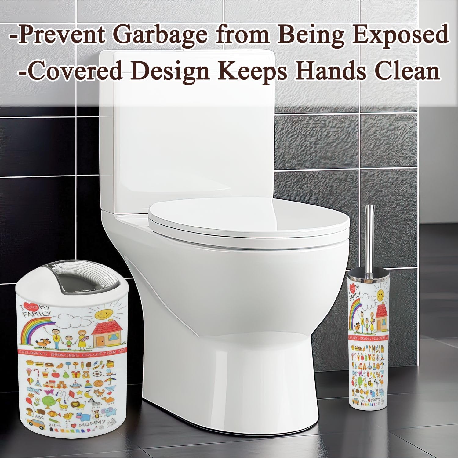Bathroom Accessories Set 6 Pcs - Home Sweet Home Child