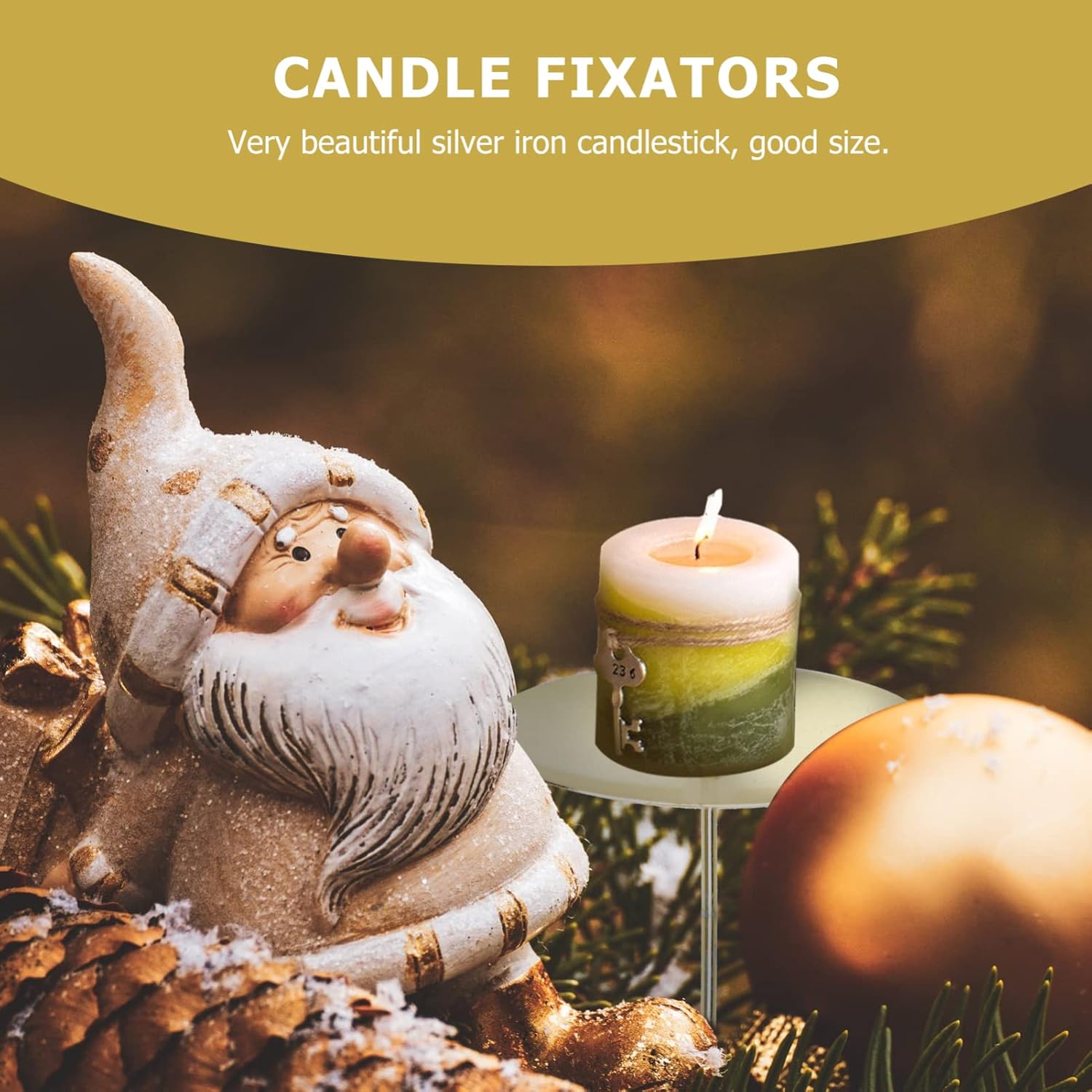12-Piece Desk Accessories for Pillar Candles