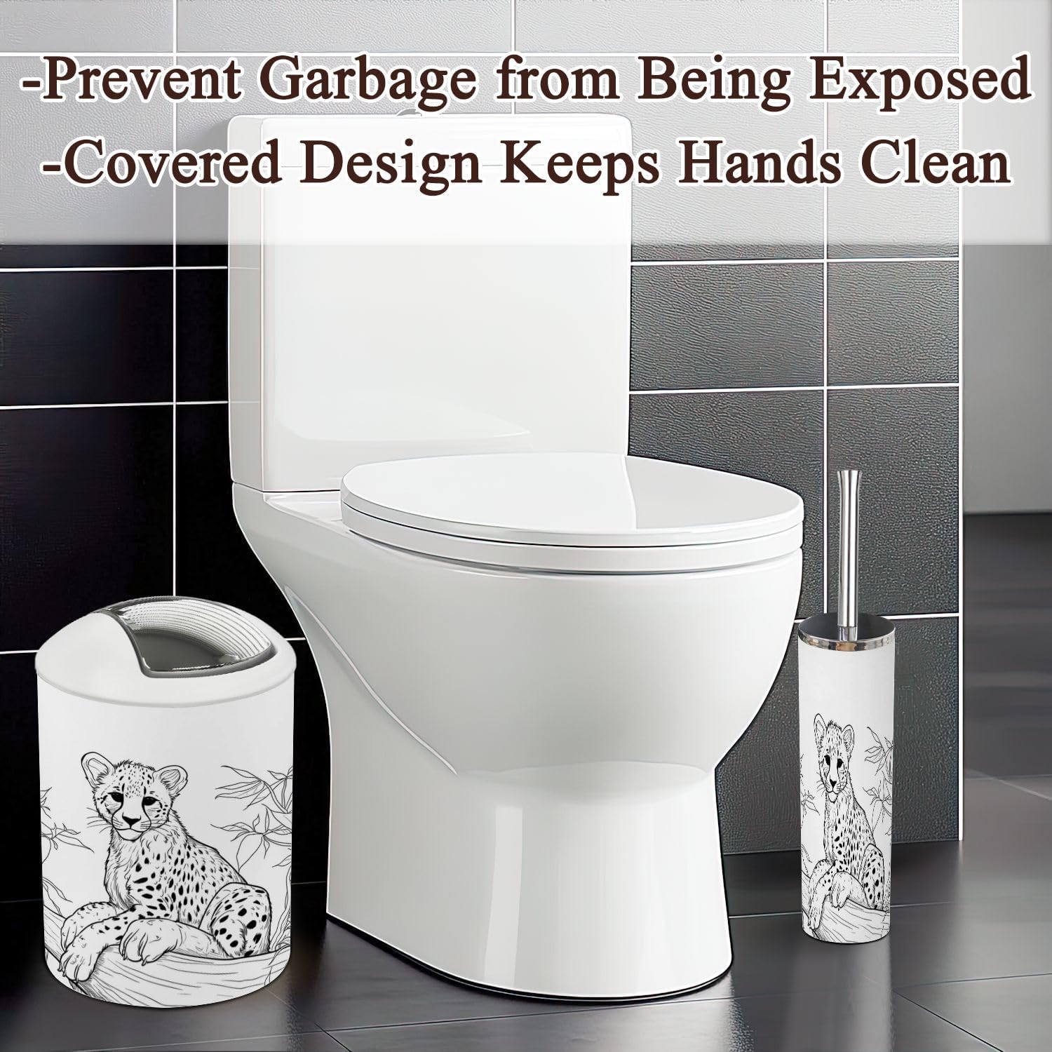 Bathroom Accessories Set Durable Storage for Soaps Toothbrush More
