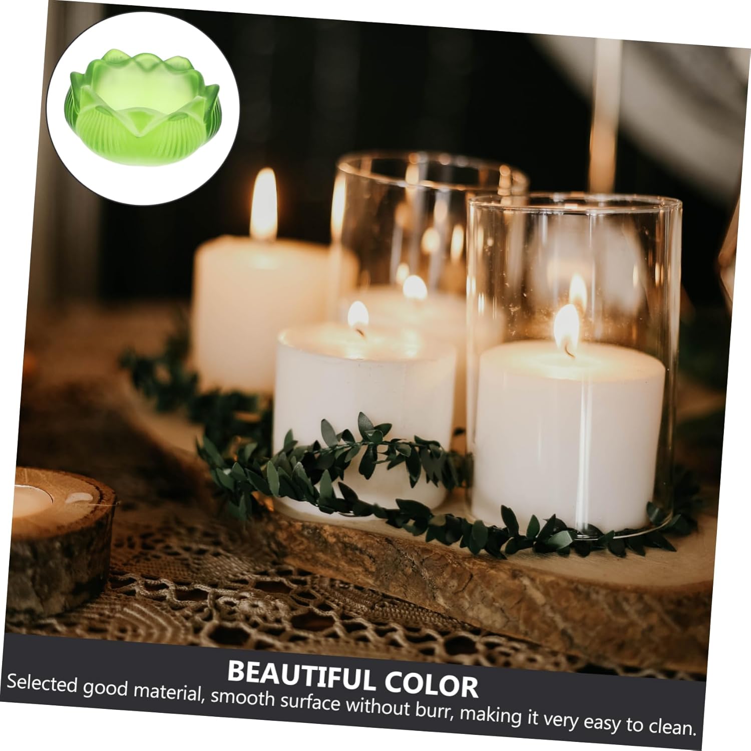 Whimsical Glass Candle Holder