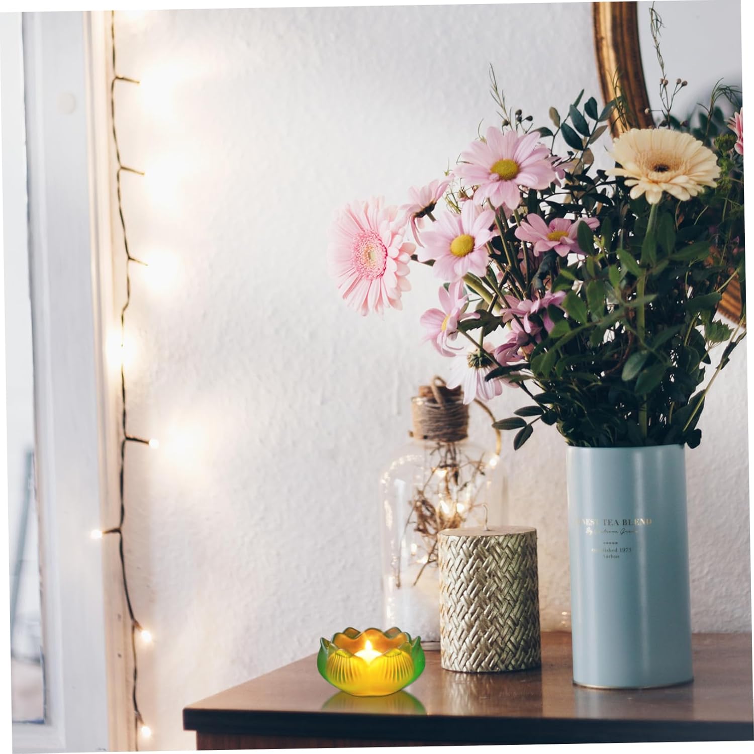Whimsical Glass Candle Holder
