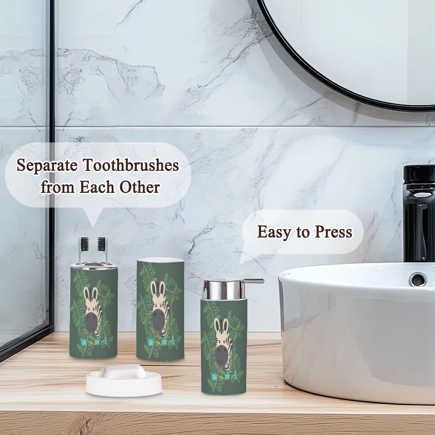 Bathroom Accessory Set 6 Pcs Modern Stylish Design