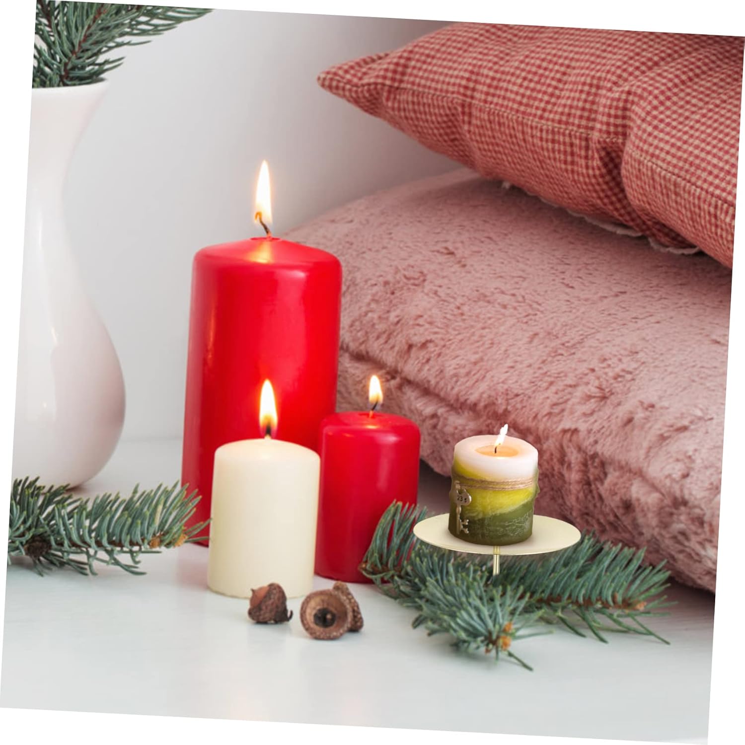 Set of Wreath Candle Fixers Metal Candle Holders for Centerpieces