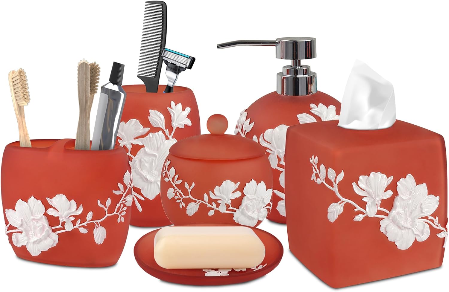Elegant 6-Piece Bathroom Accessories Set Perfect for Modern Home