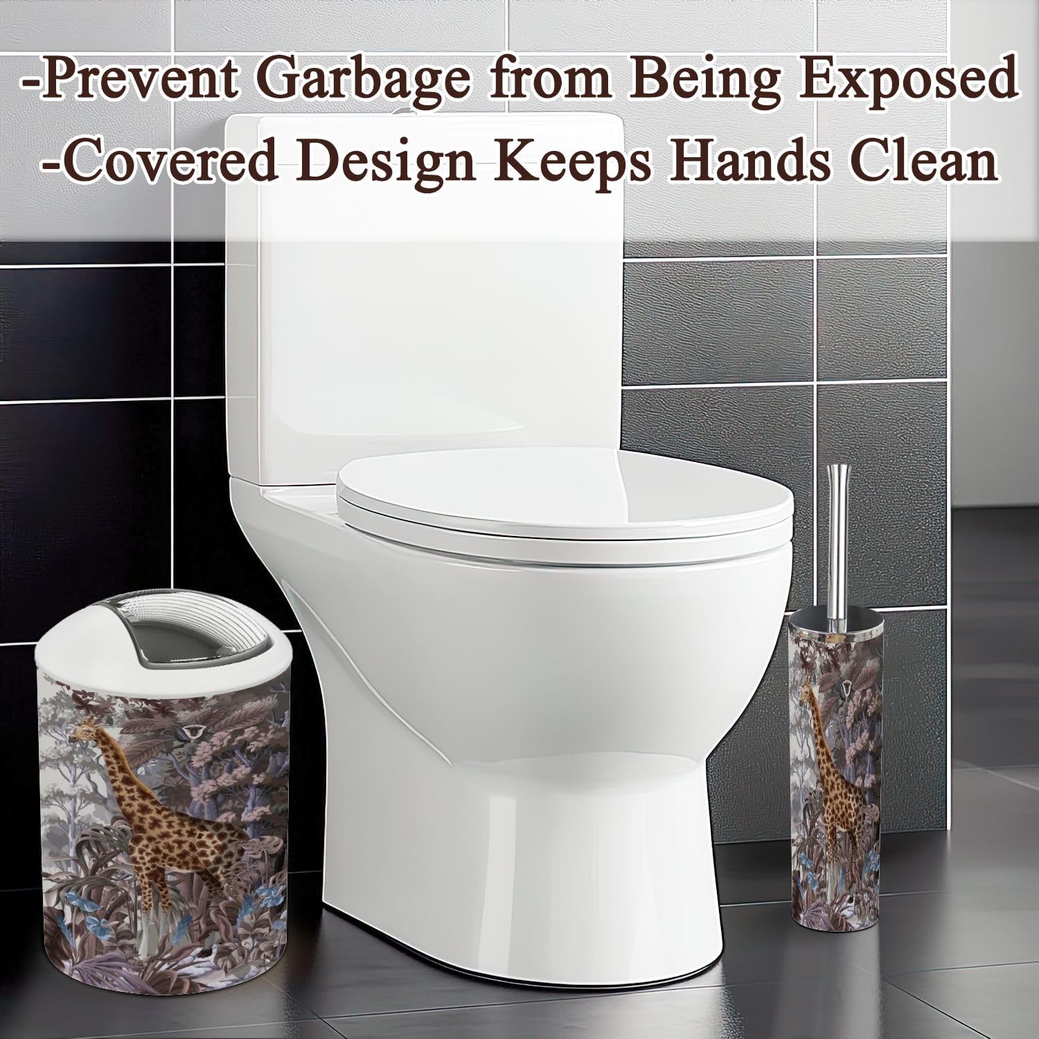 JBNJANKDAV 6-Piece Jungle Bathroom Accessories Set