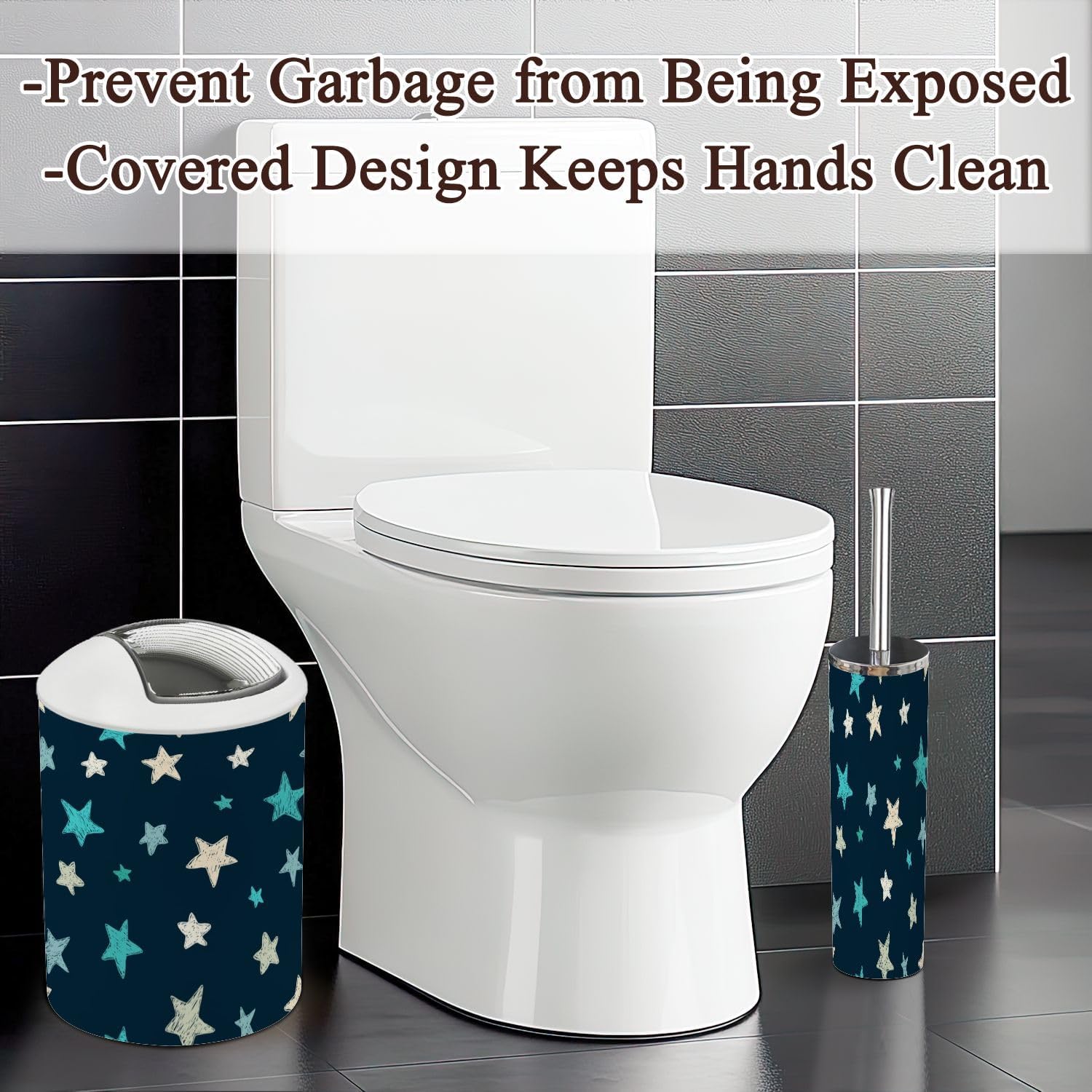 6-Piece Bathroom Set with Star Design