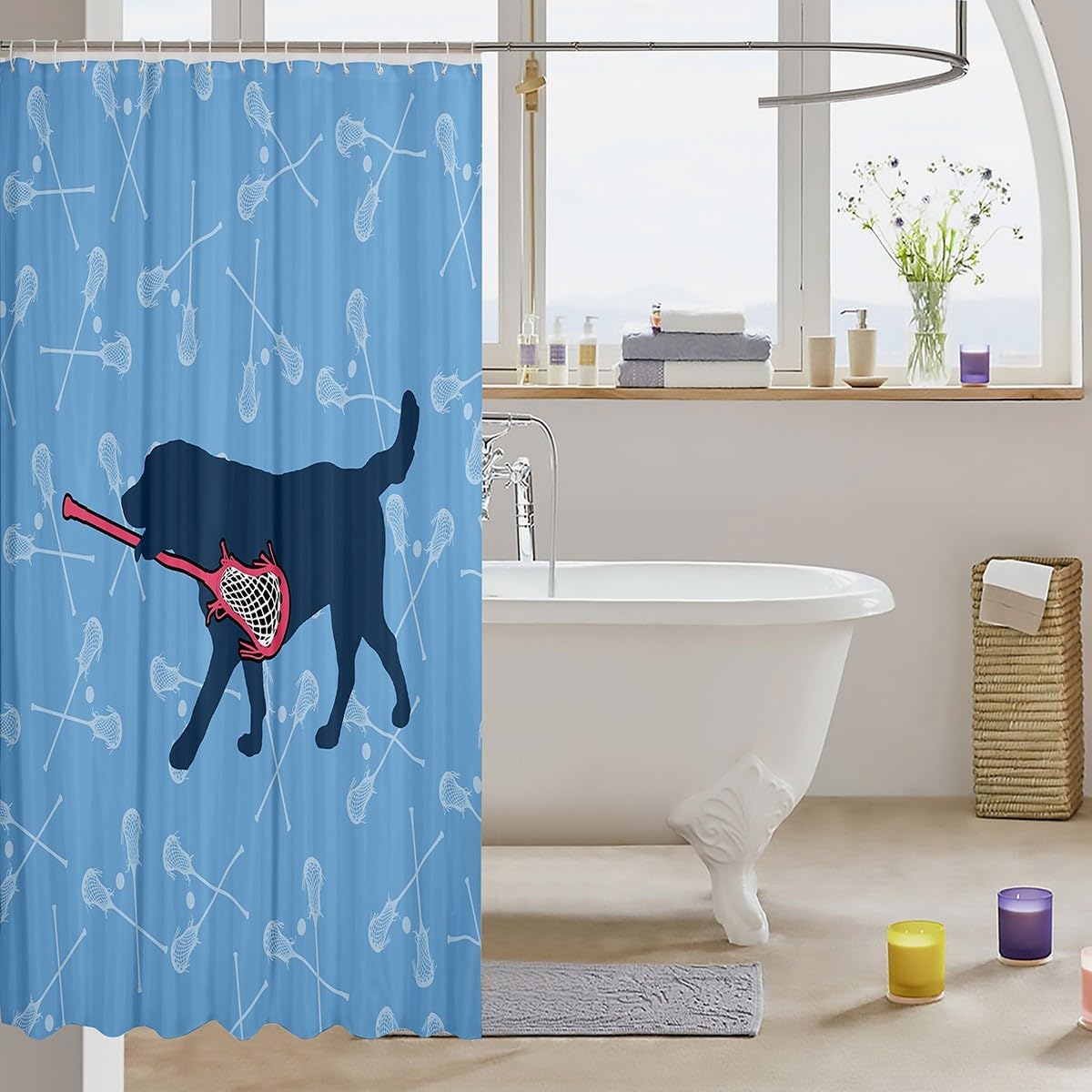 Feelyou Lacrosse Shower Curtain 72x72