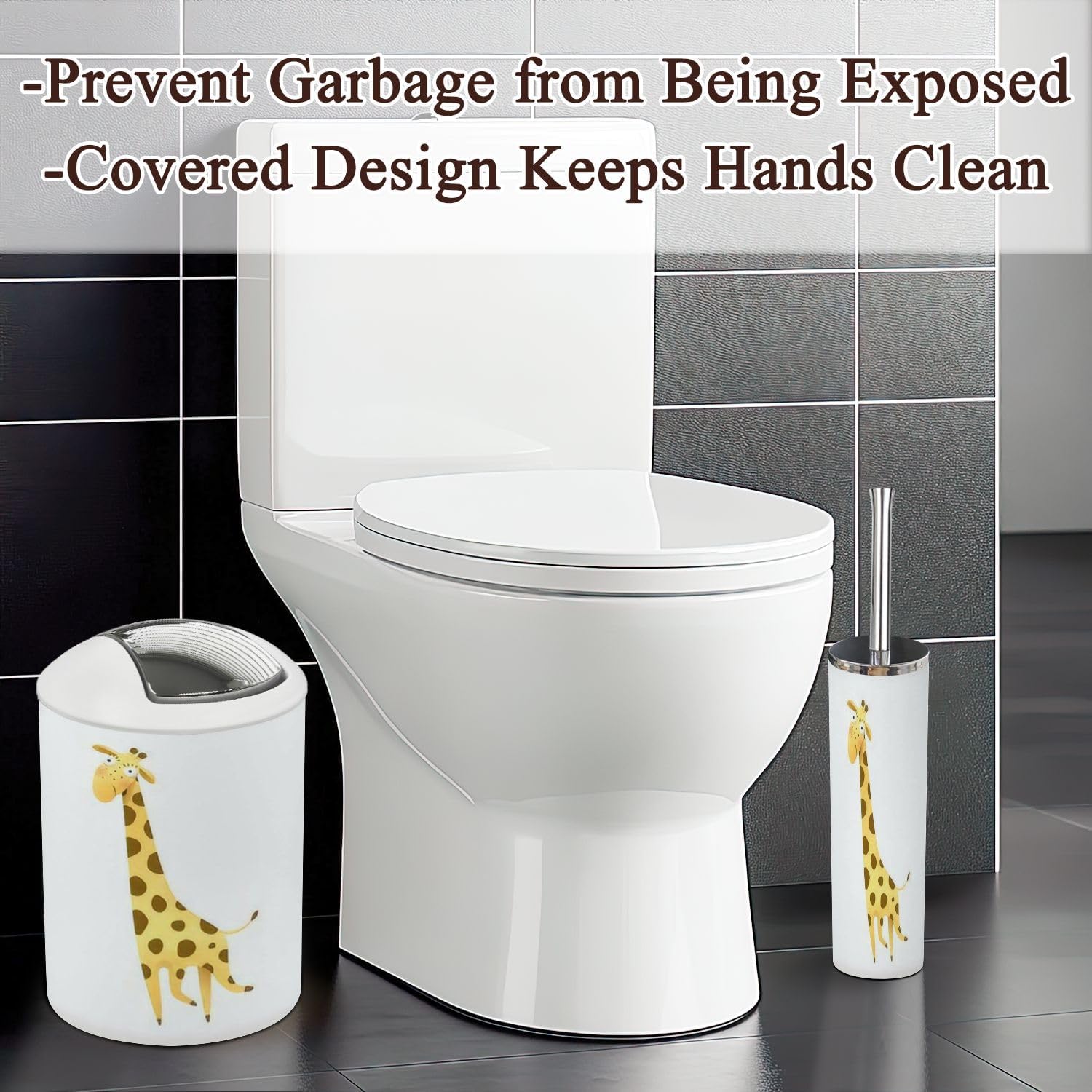JBNJANKDAVs Humorous Bathroom Accessories Set for Kids Adults and Beyond