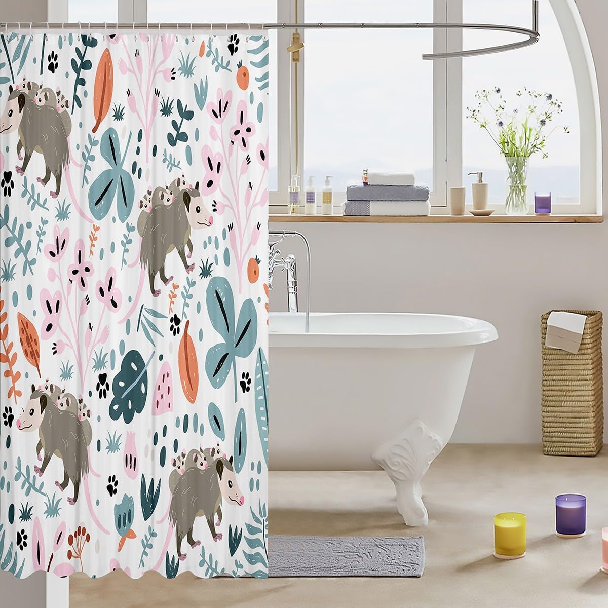 Feelyou Opossum 7278 Bath Shower Curtain