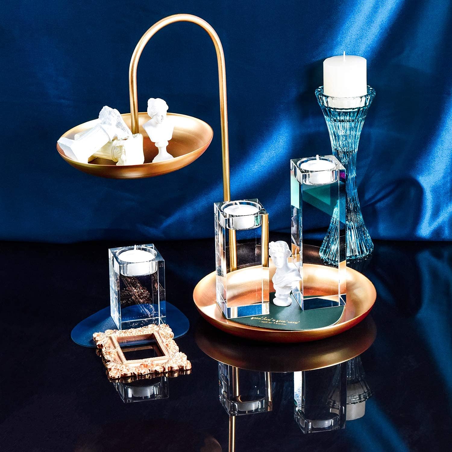 Stylish Crystal Candle Holders Set for Your Home or Wedding