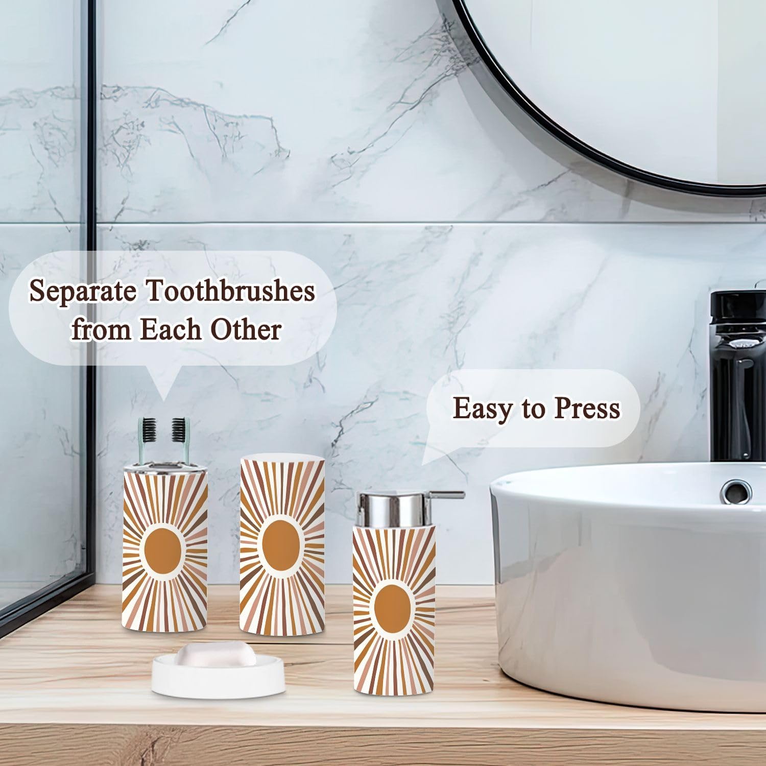 Cute-absentee 6-Piece Bathroom Set