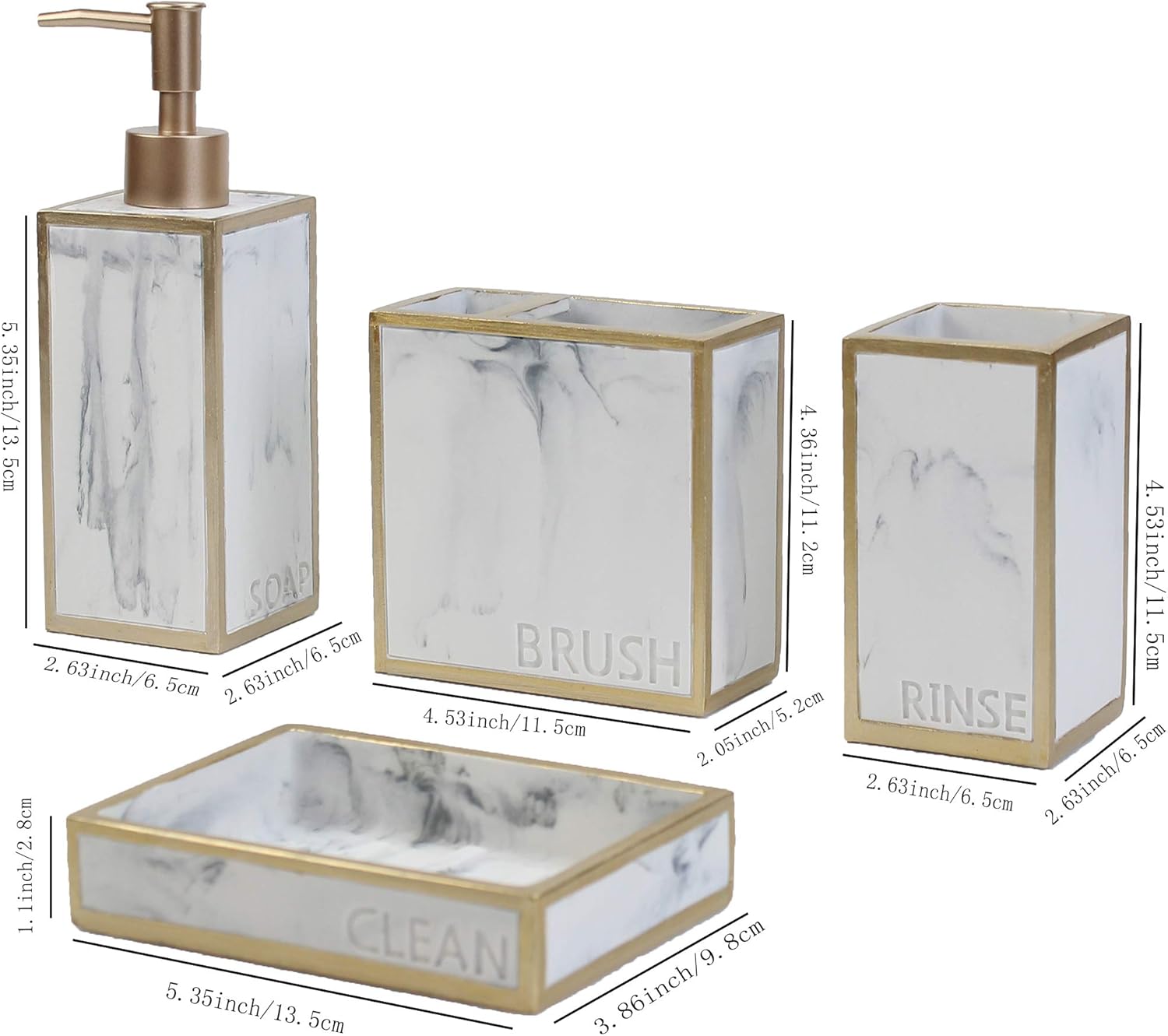 Hommah 4-Piece Bathroom Accessory Set