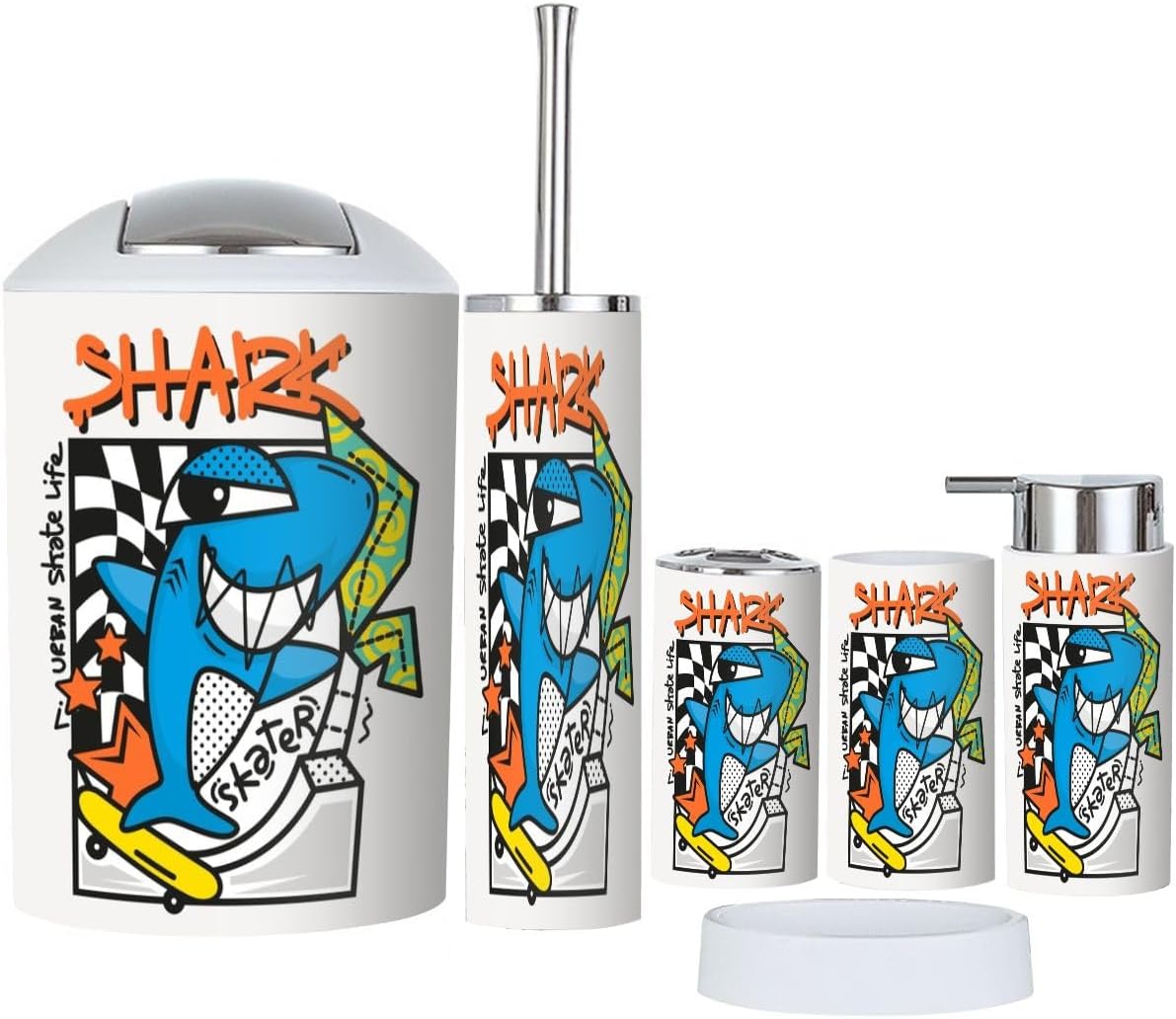 Sturdy Cartoon bathroom Accessories Set Durable Organization for Kids