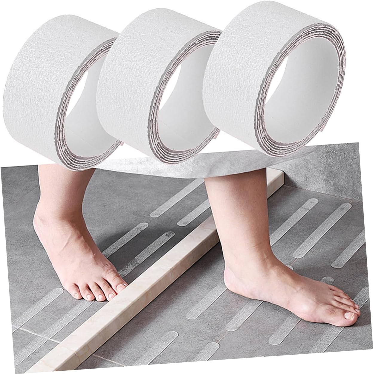 3-Pack Transparent Bathtub Slip Stickers