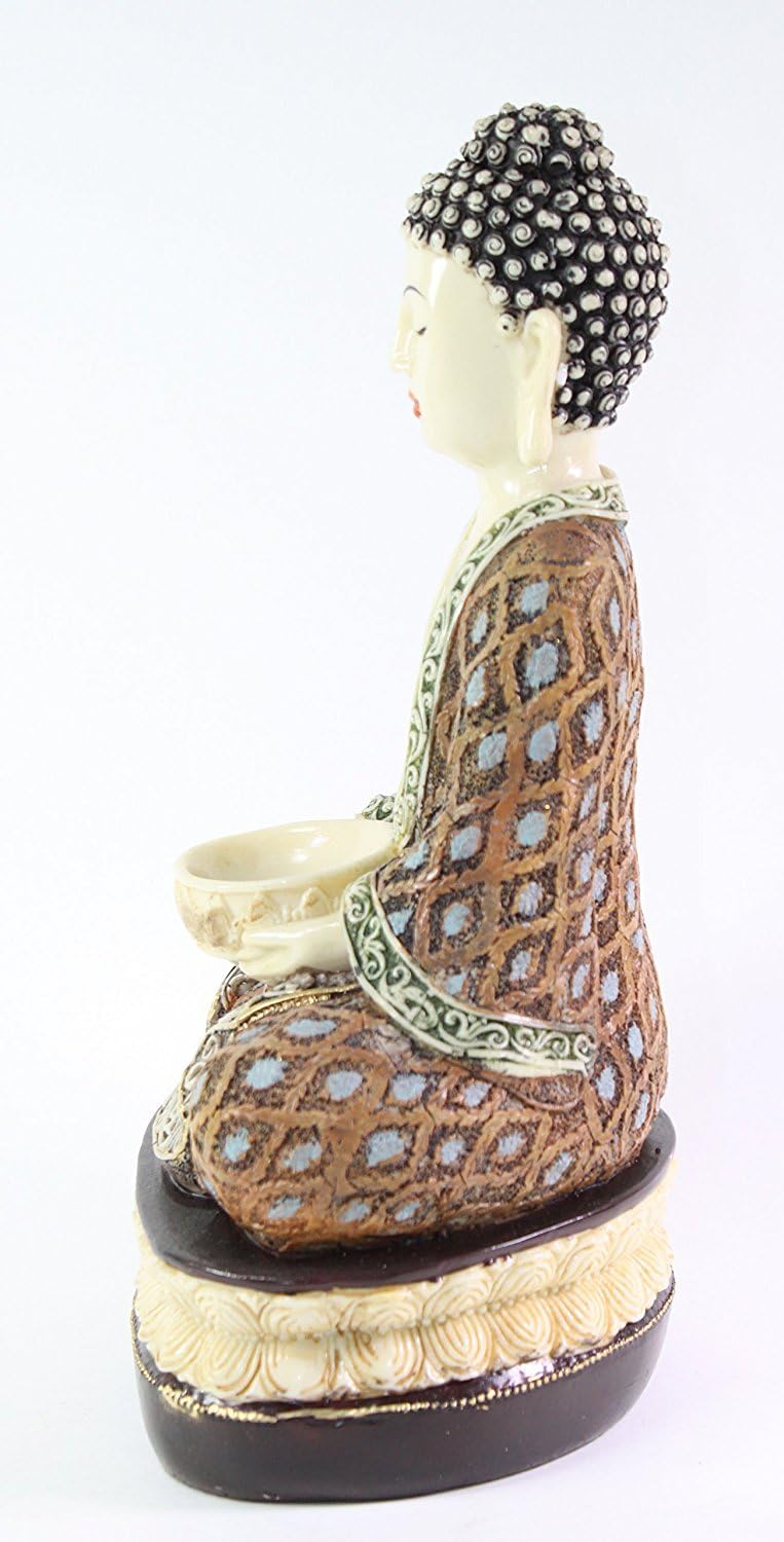 Feng Shui Buddha Candle Holder 10 Tealight Holder with Weathered Finish