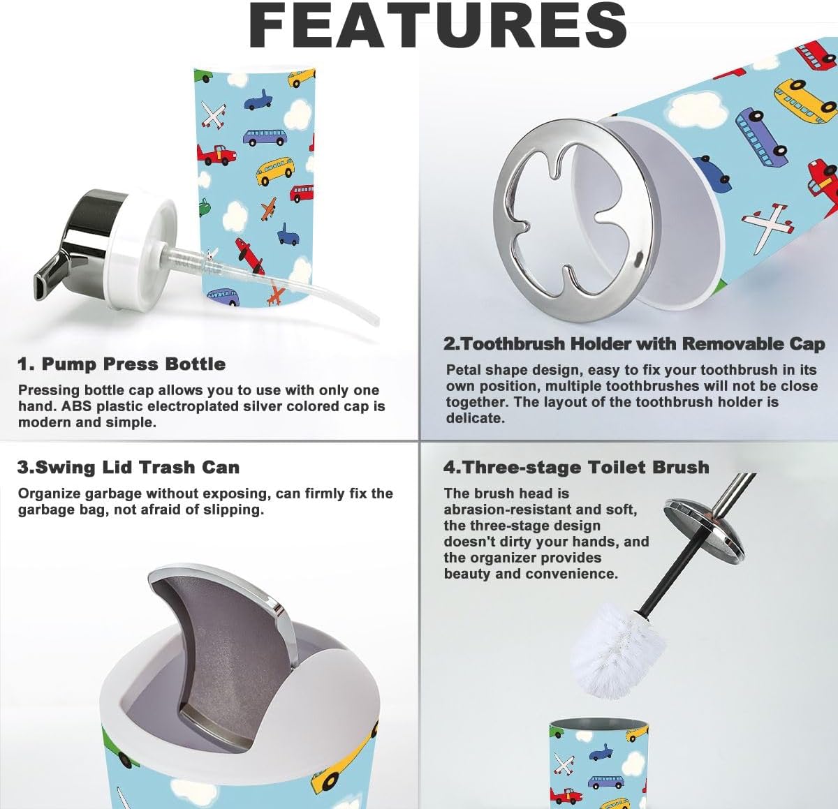 6-Piece Organizing Set for the Bathroom