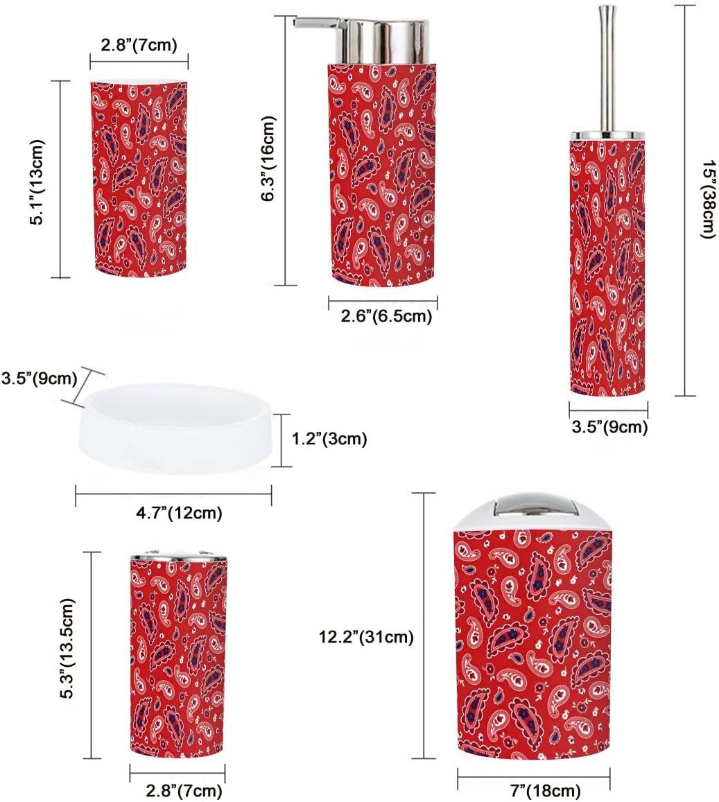 Bathroom Accessories Set 6 Pcs Durable Stylish Bathroom Organizers