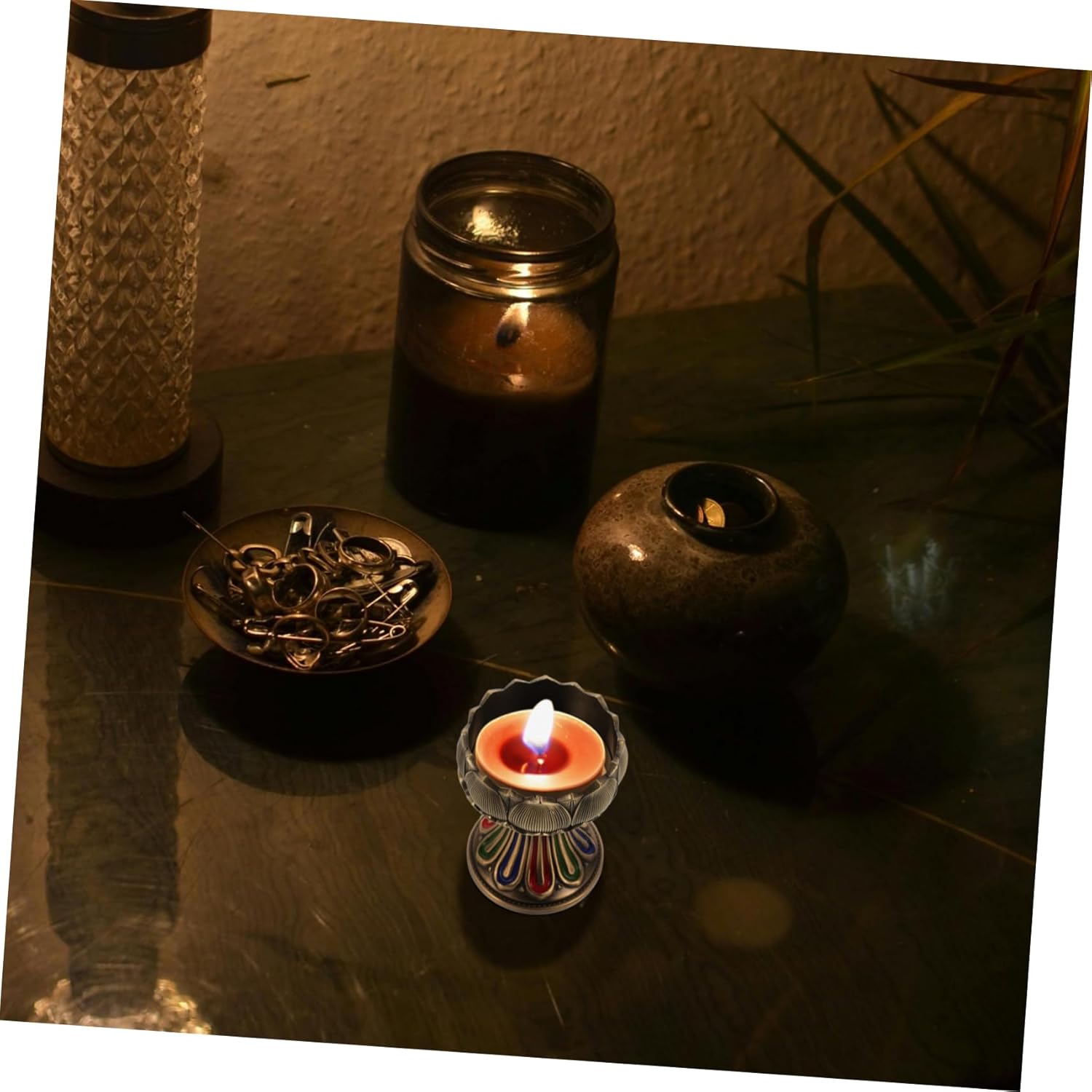 Elegant Buddhist Altar Candle Holder
