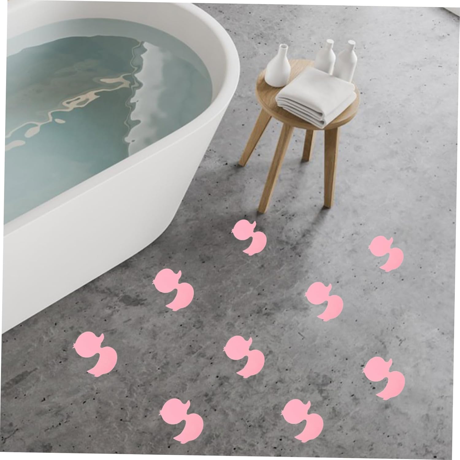 12Pcs Cartoon Duck Shaped Non Slip Bathtub Stickers