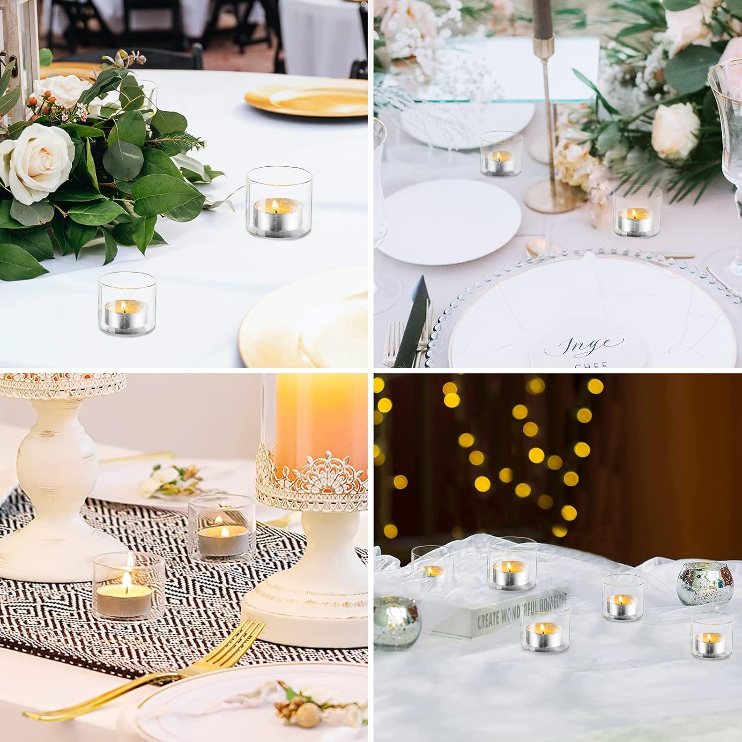 Votive Candle Holder Set Premium Glass Votive Candleolders 20pcs Set