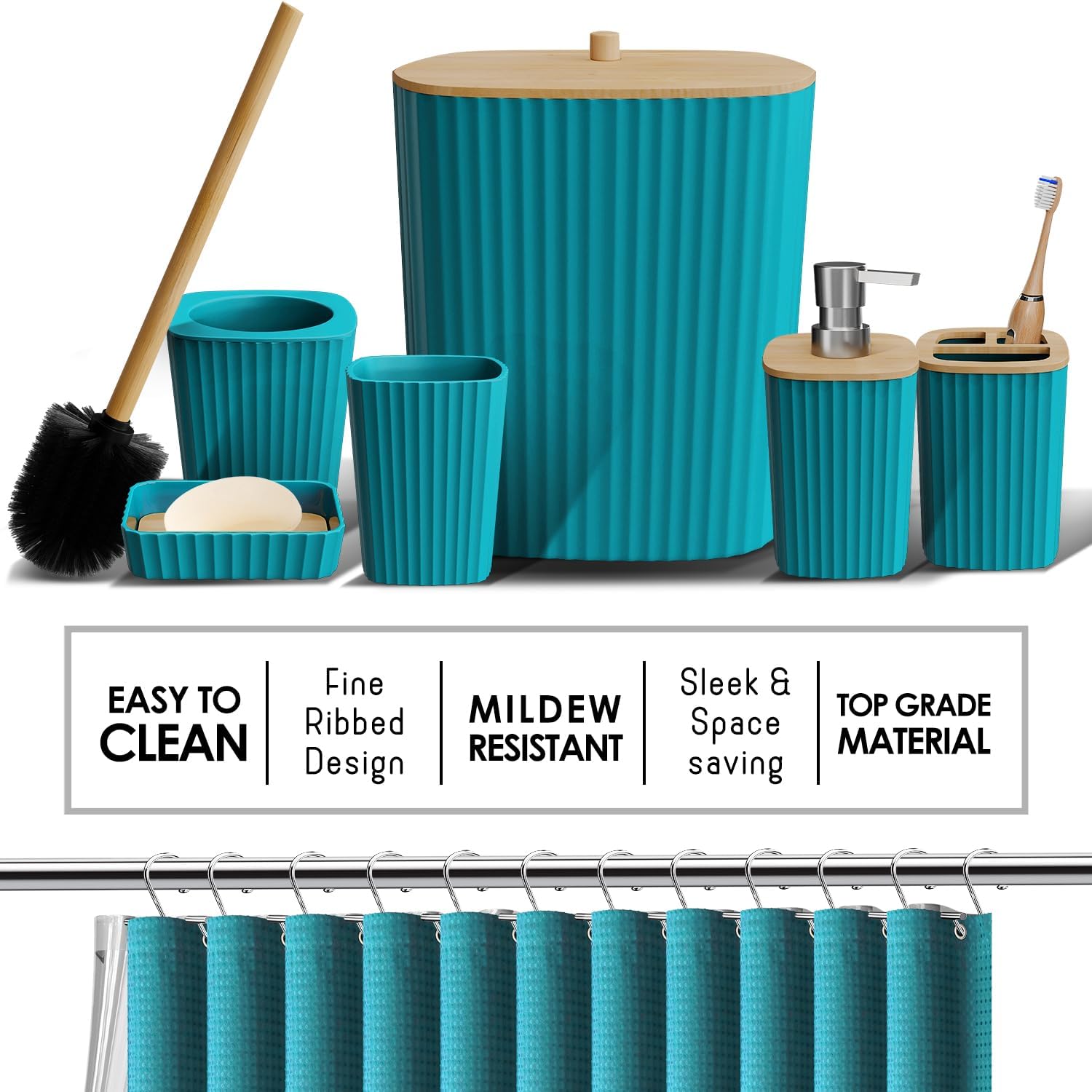 Hearth Harbor Sodium Green 22-Piece Bathroom Set