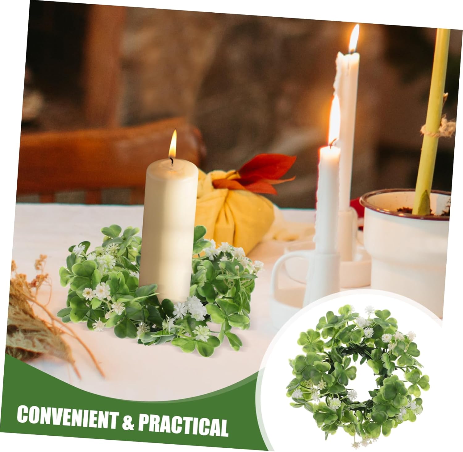 St Patricks Day Candleholder Wreath