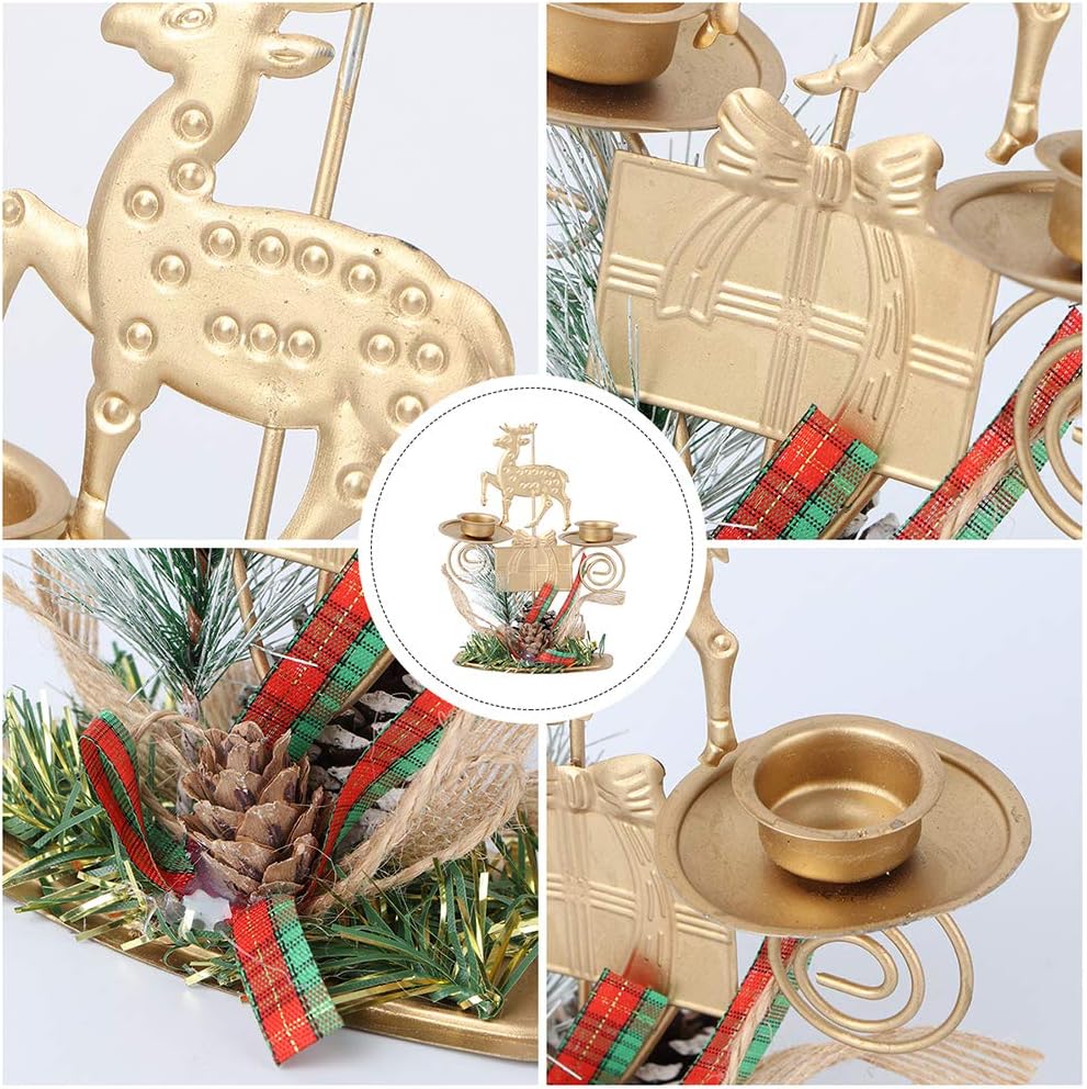 Elegant Christmas Candle Holder Set